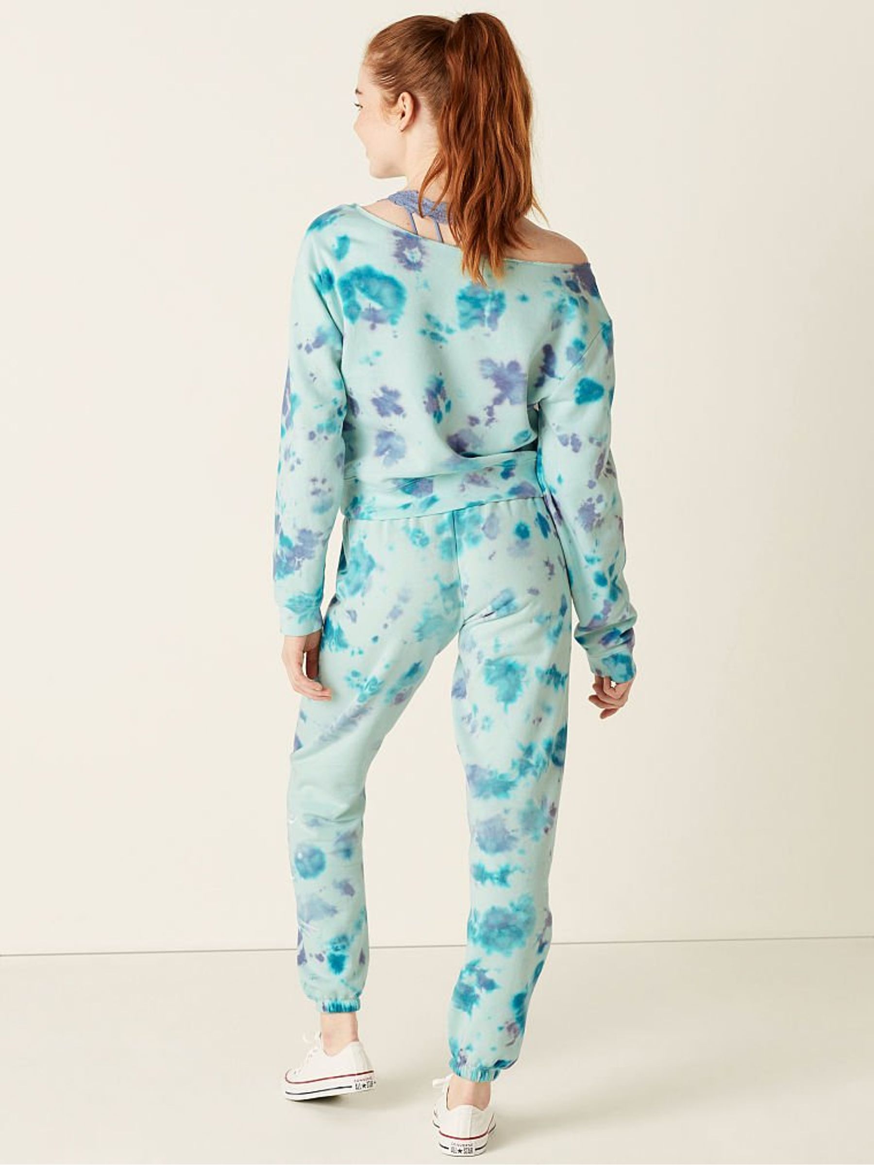 Blue Glass With Dusty Periwinkle Tie Dye Everyday Lounge Classic Pant - Image 2 of 4