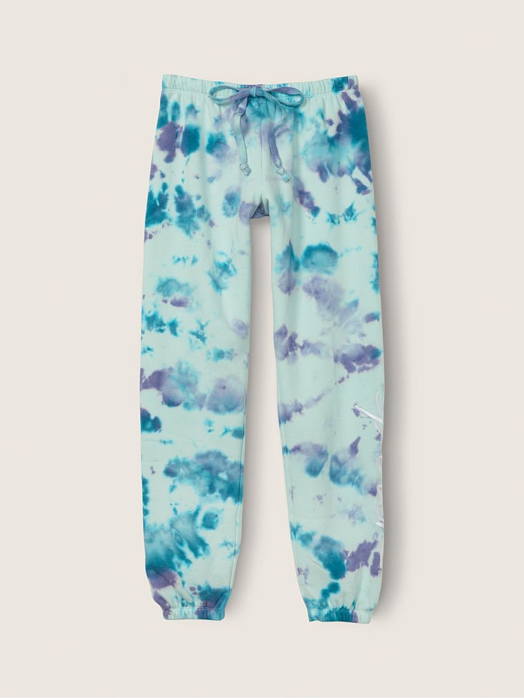 Blue Glass With Dusty Periwinkle Tie Dye Everyday Lounge Classic Pant - Image 3 of 4