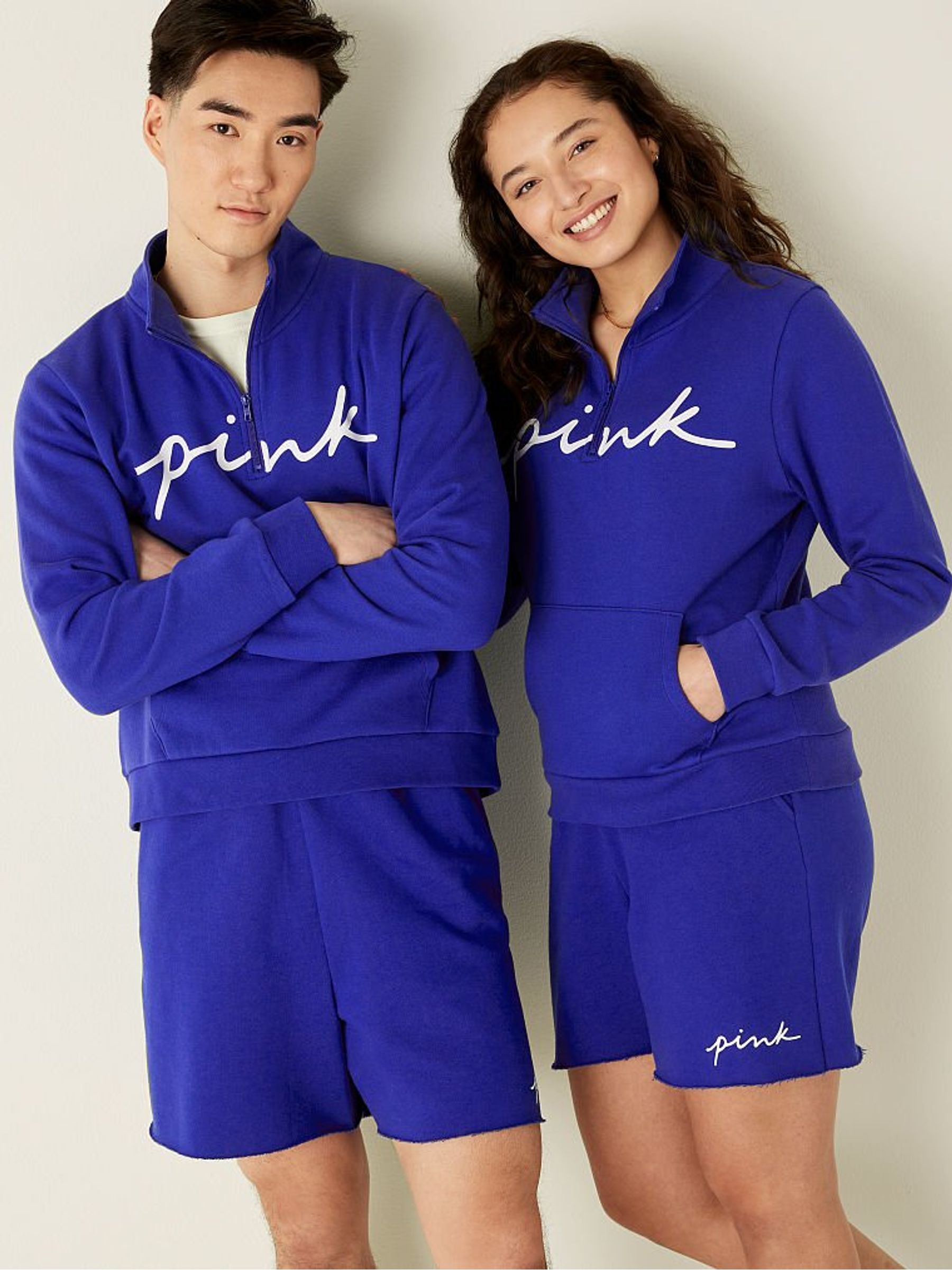 Majestic Sapphire Script Logo Everyday Lounge Perfect QuarterZip Fleece - Image 1 of 3