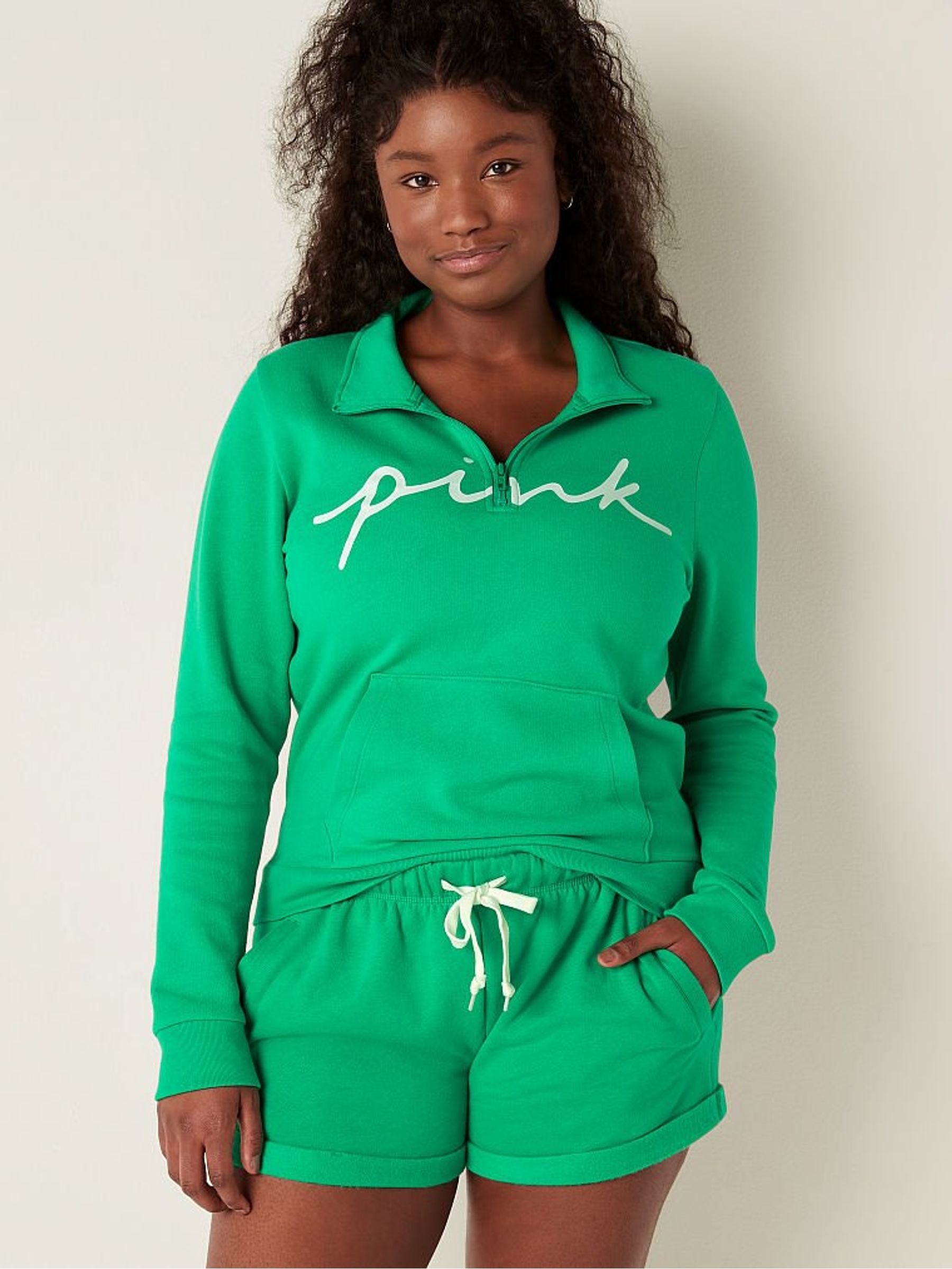 Electric Green Script Logo Everyday Lounge Heritage Shorts - Image 1 of 5