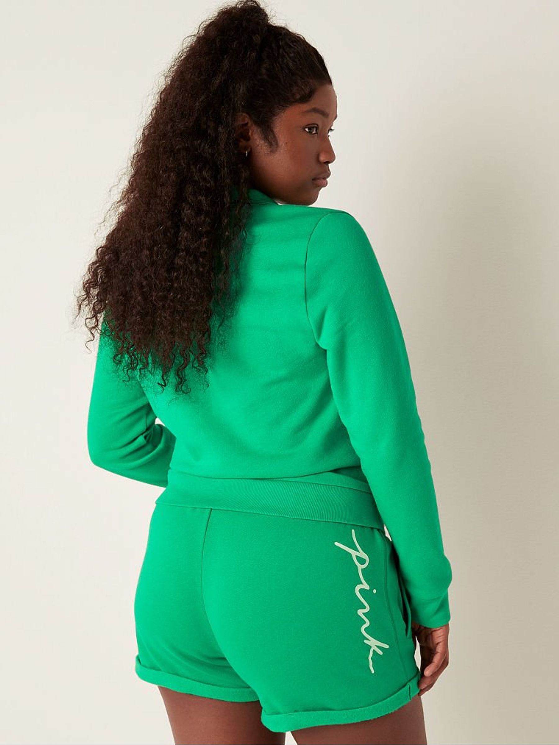 Electric Green Script Logo Everyday Lounge Heritage Shorts - Image 2 of 5