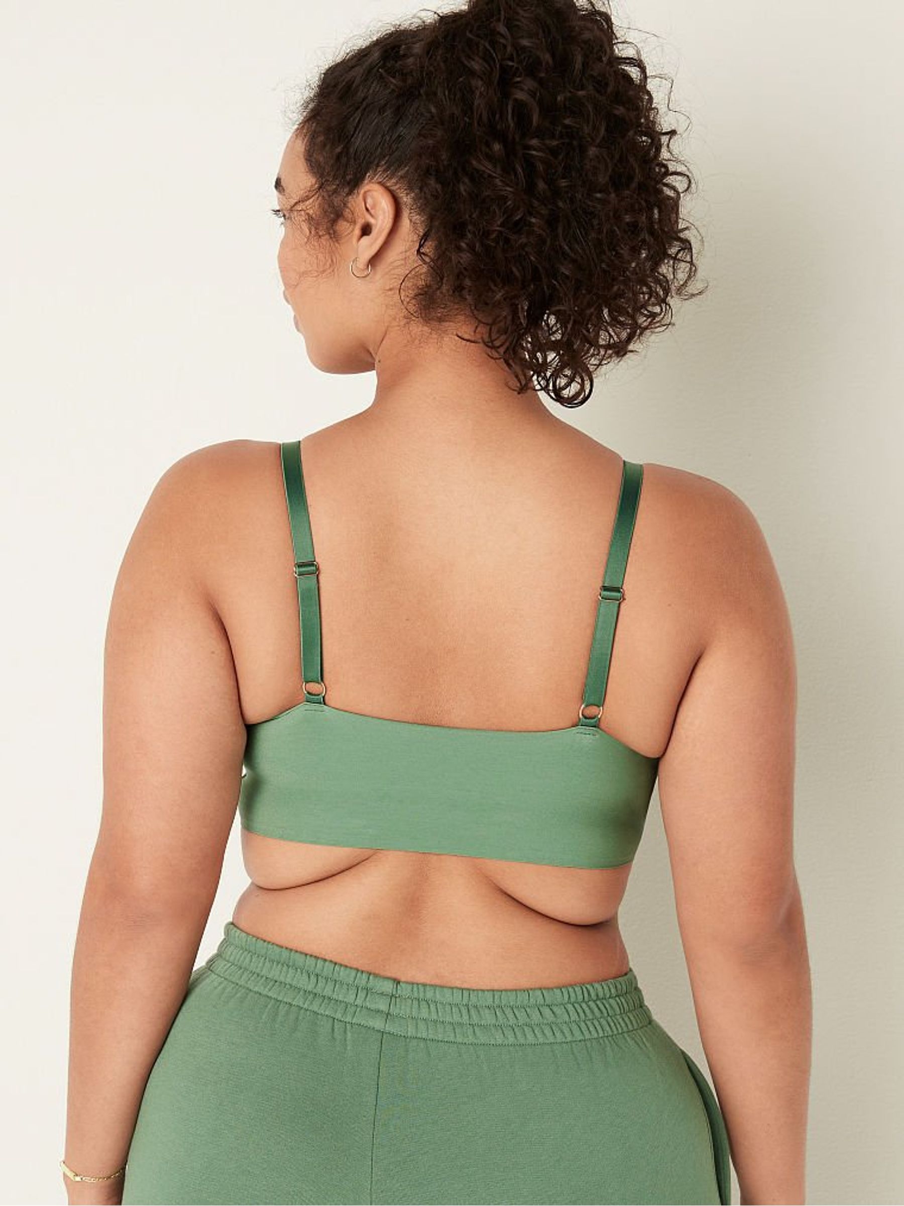 Soft Pine Green Smooth Non Wired Push Up Bralette - Image 2 of 4