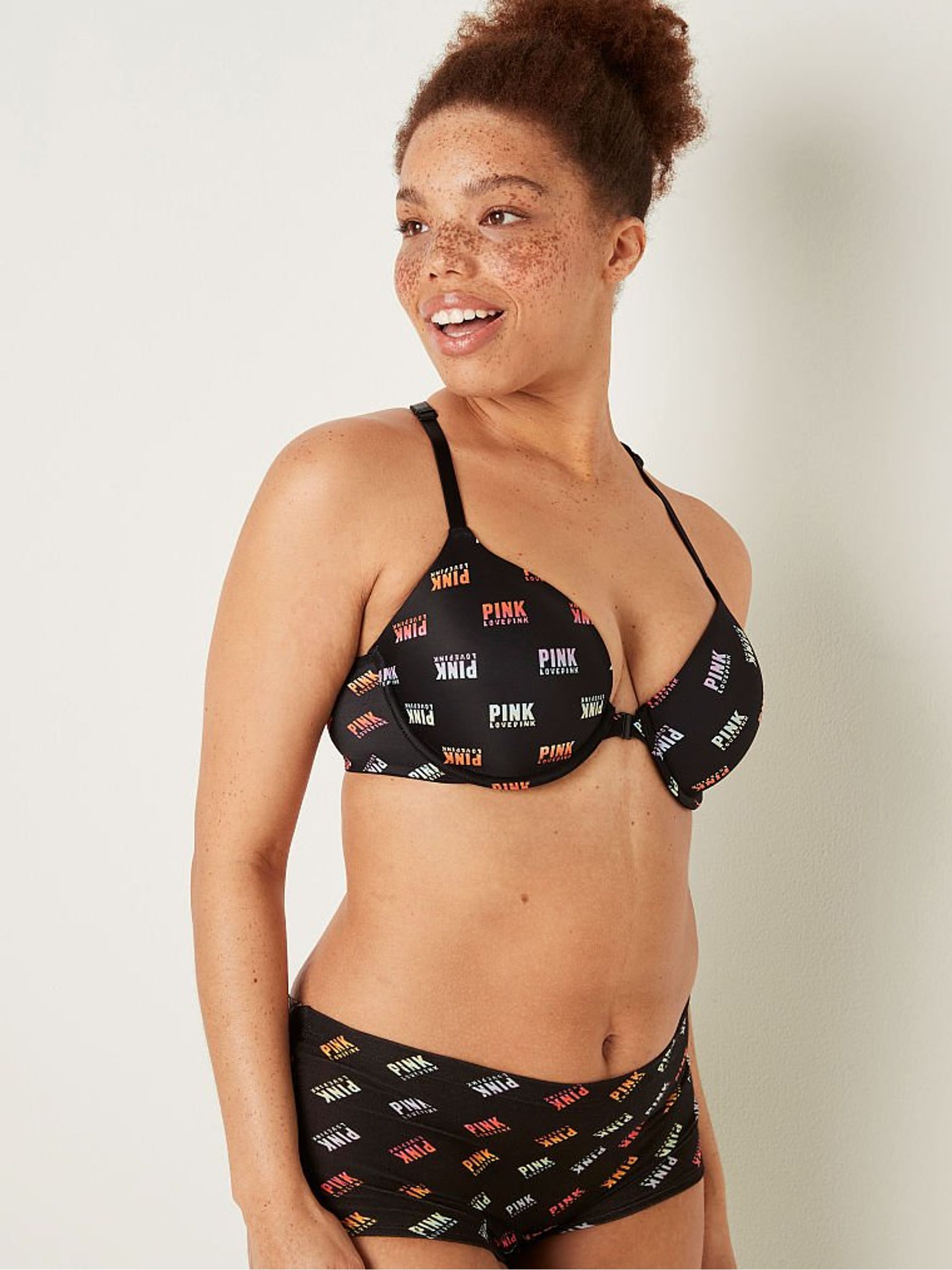 Pure Black Logo Wear Everywhere TShirt LightlyLined Bra - Image 1 of 6