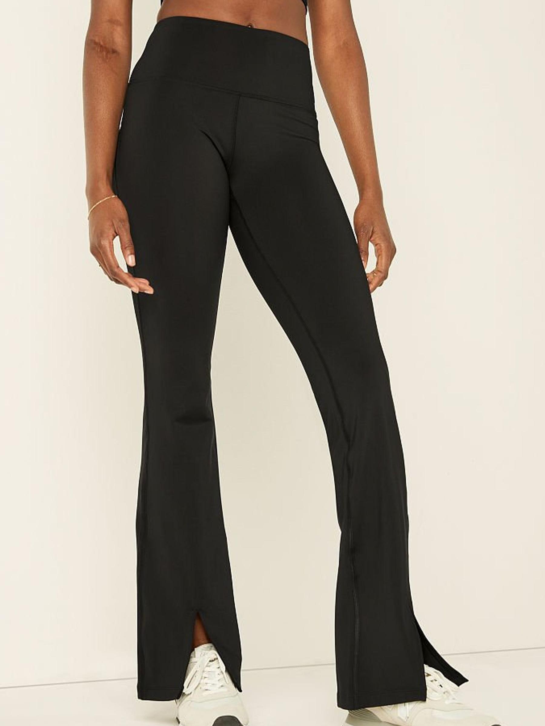 Pure Black Ultimate High Waist Full Length Split Hem Flare - Image 3 of 5