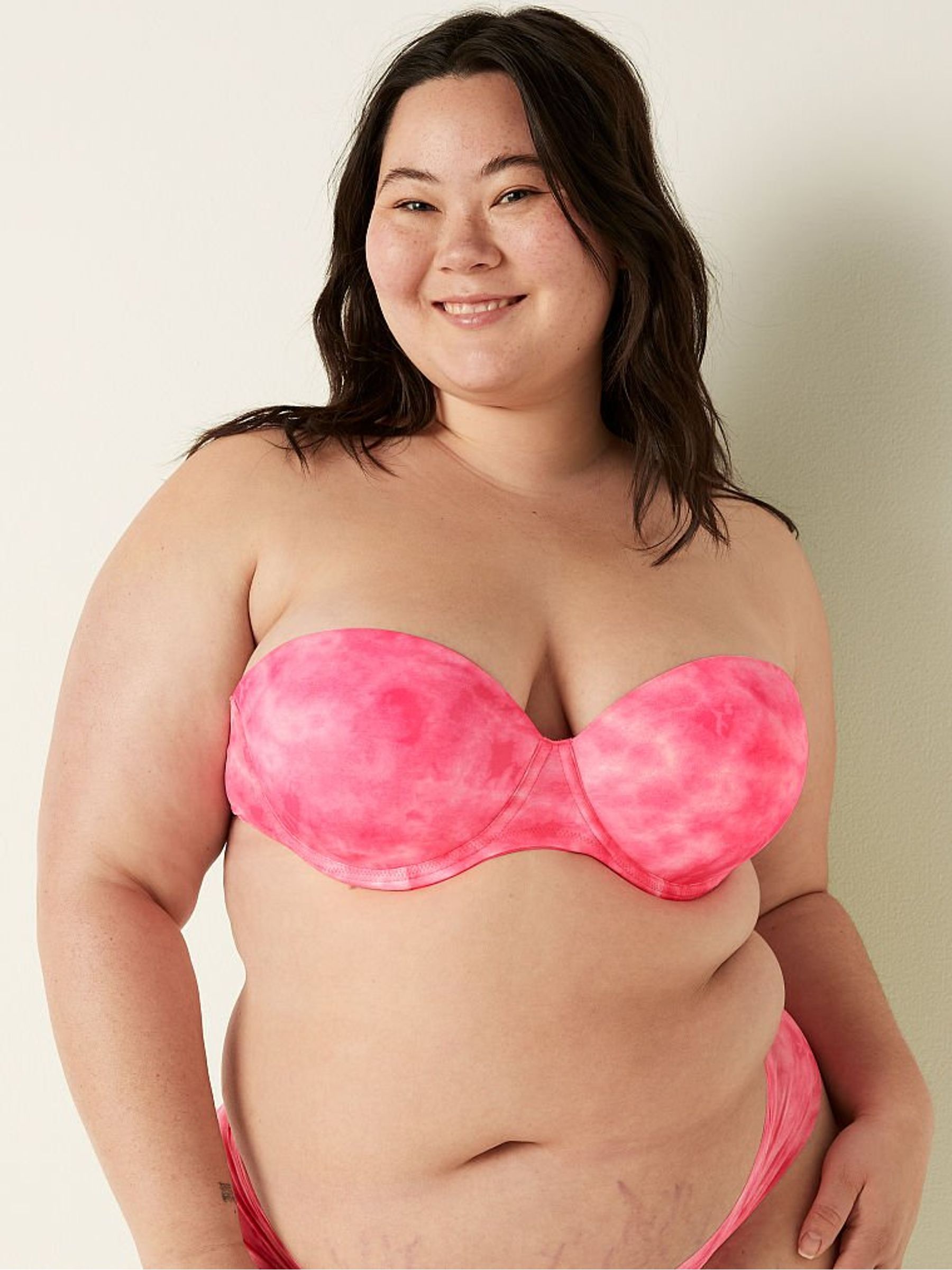Tie Dye Daisy Pink Smooth Multiway Strapless Push Up Bra - Image 3 of 7