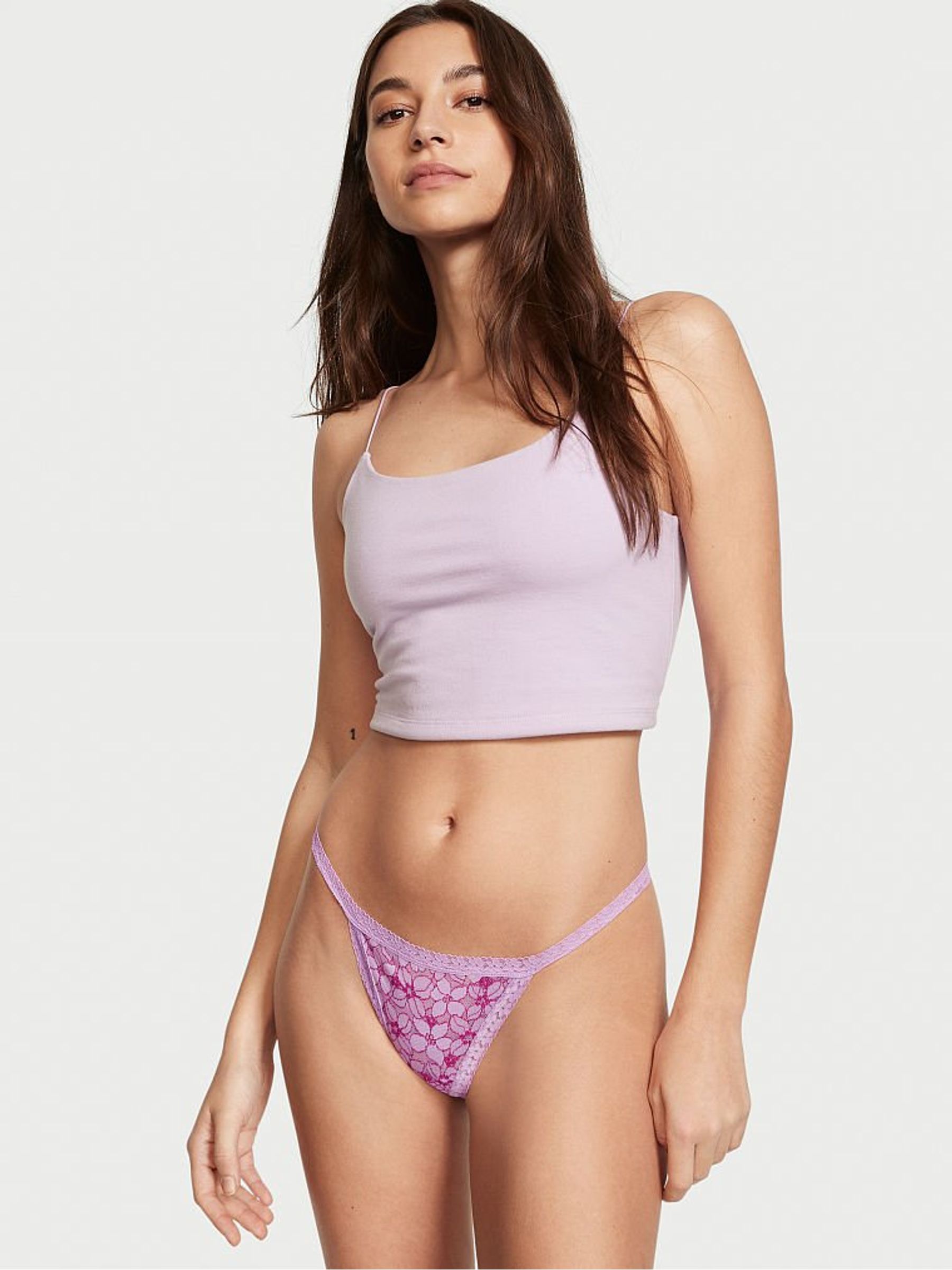 Unicorn Purple Lace G String Panty - Image 1 of 4