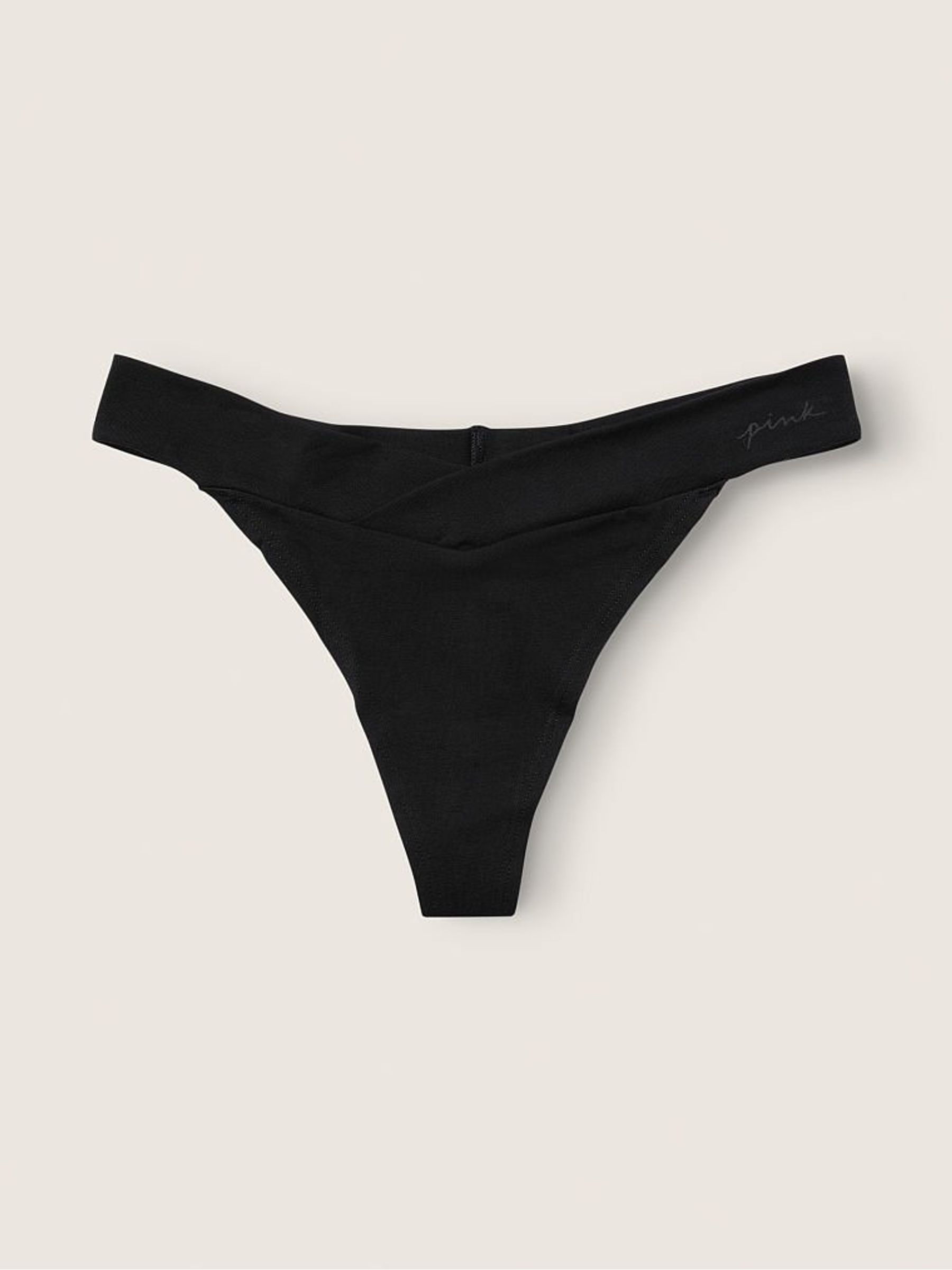 Black Cotton Thong Knickers - Image 2 of 3