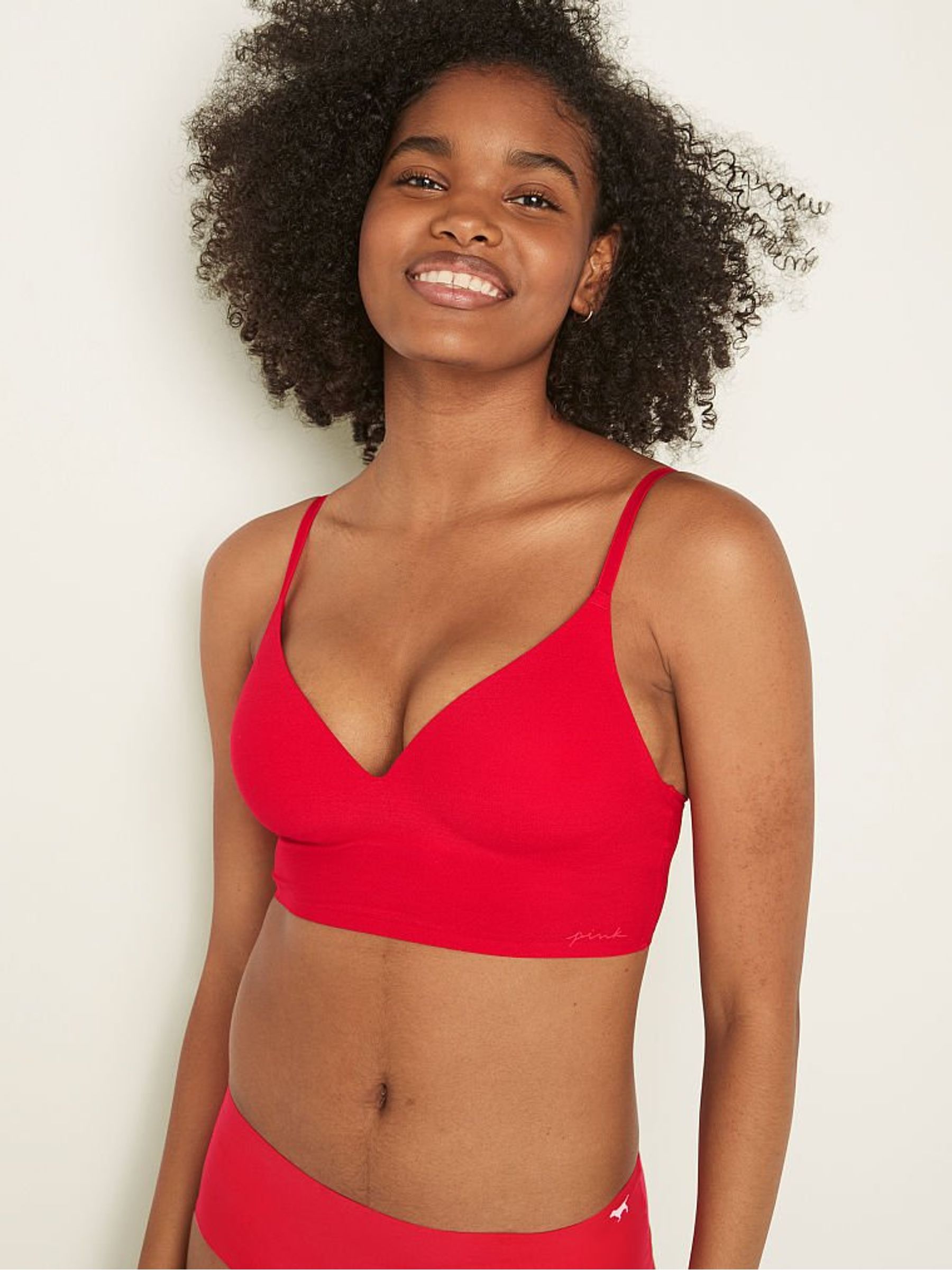 Red Loungin' Wireless Push Up Bra - Image 1 of 4