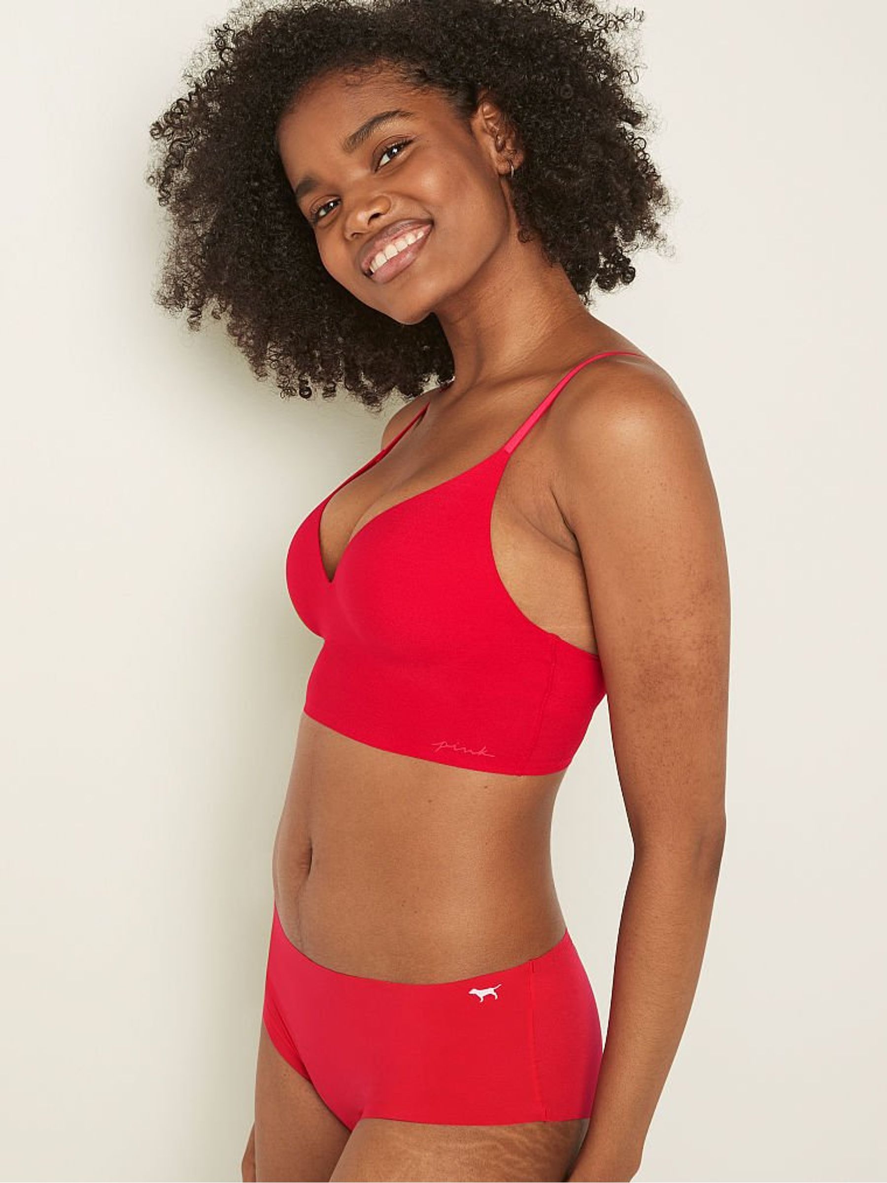 Red Loungin' Wireless Push Up Bra - Image 3 of 4