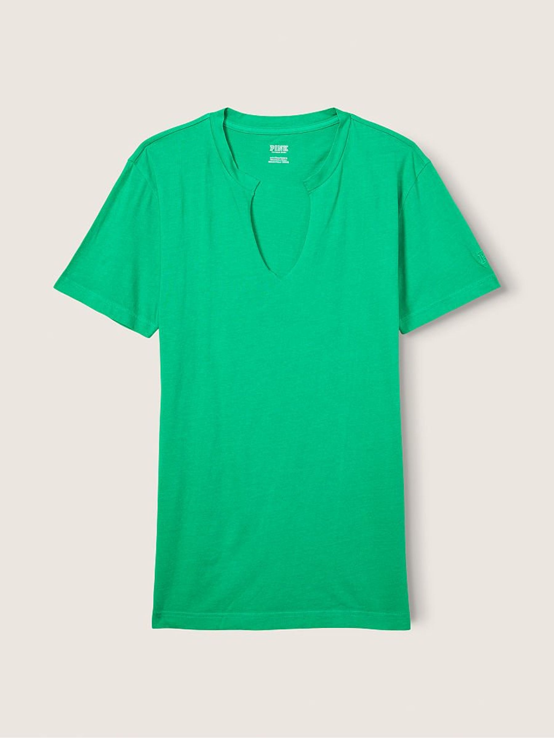 Electric Green Wash Campus Short Sleeve Notch Neck Tee - Image 3 of 4