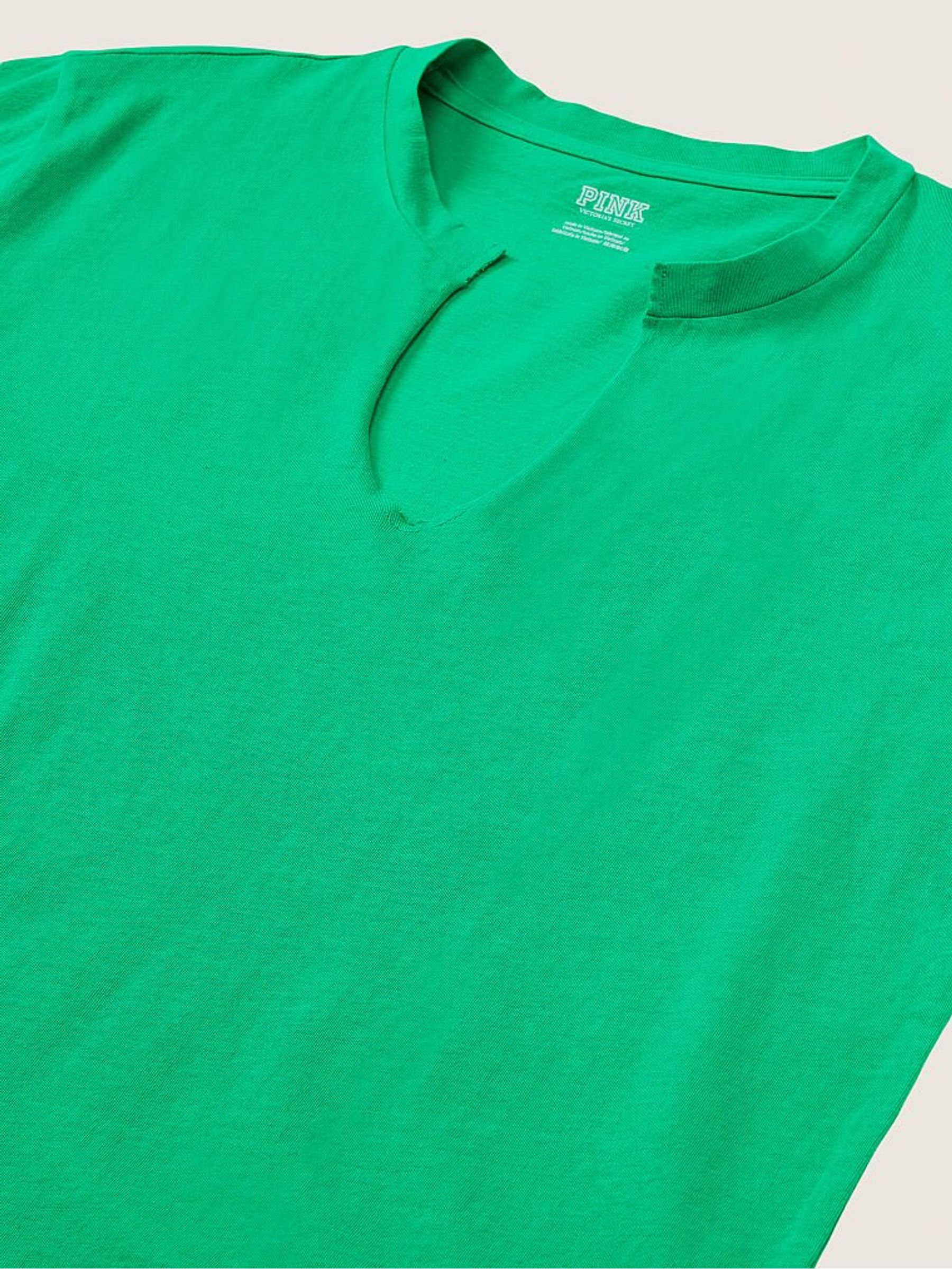 Electric Green Wash Campus Short Sleeve Notch Neck Tee - Image 4 of 4