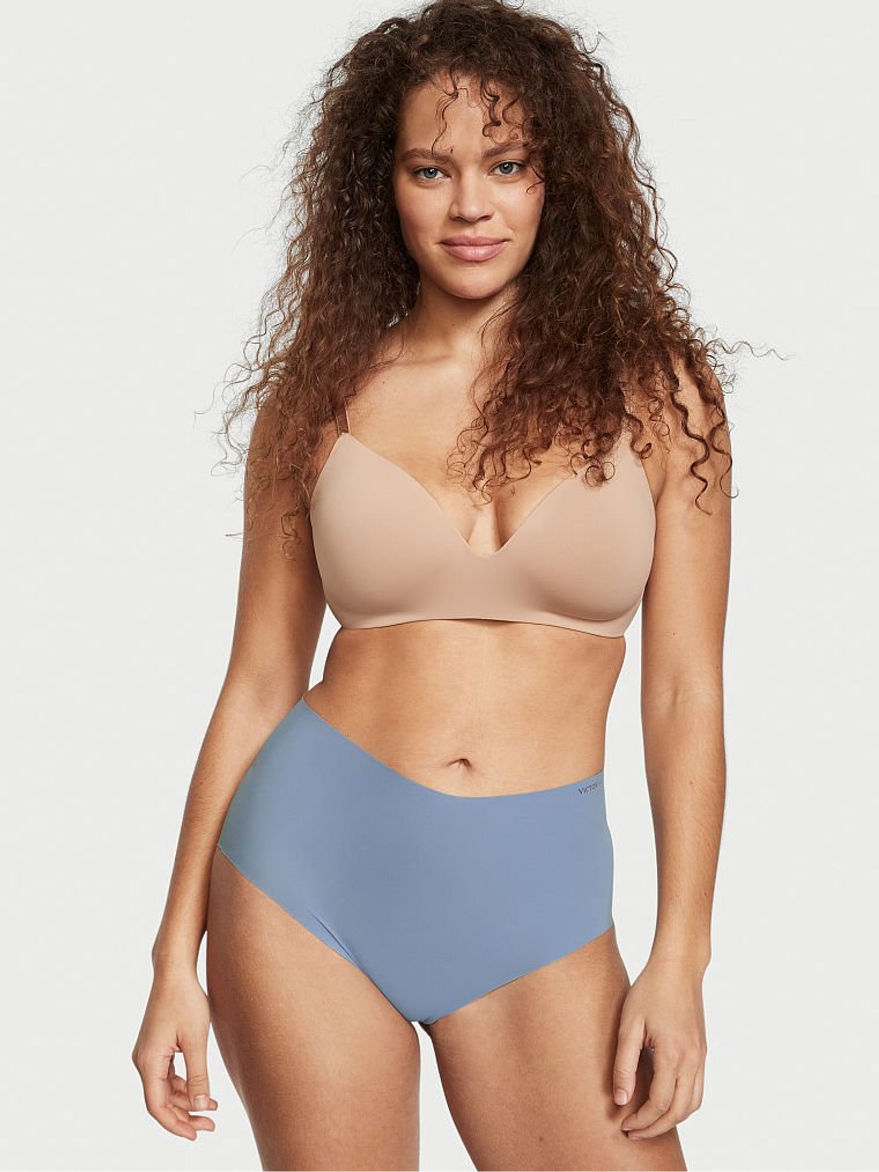 Faded Denim Blue Smooth No Show Brief Panty - Image 1 of 3