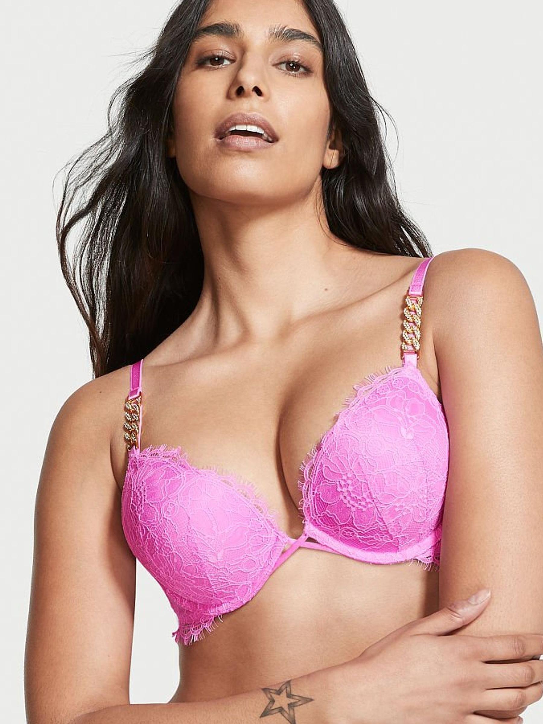Berry Gelato Pink Add 2 Cups Lace Push Up Bra - Image 1 of 4