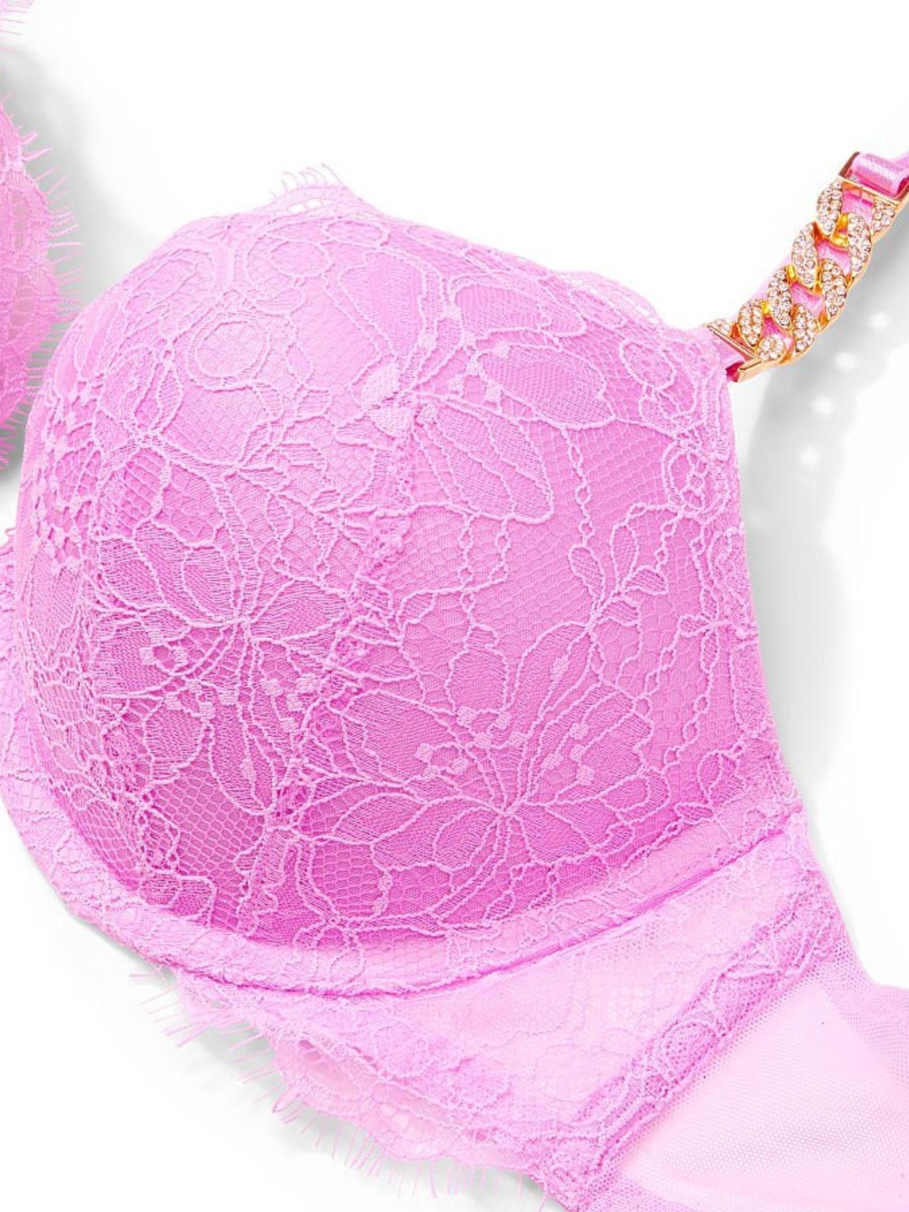 Berry Gelato Pink Add 2 Cups Lace Push Up Bra - Image 4 of 4