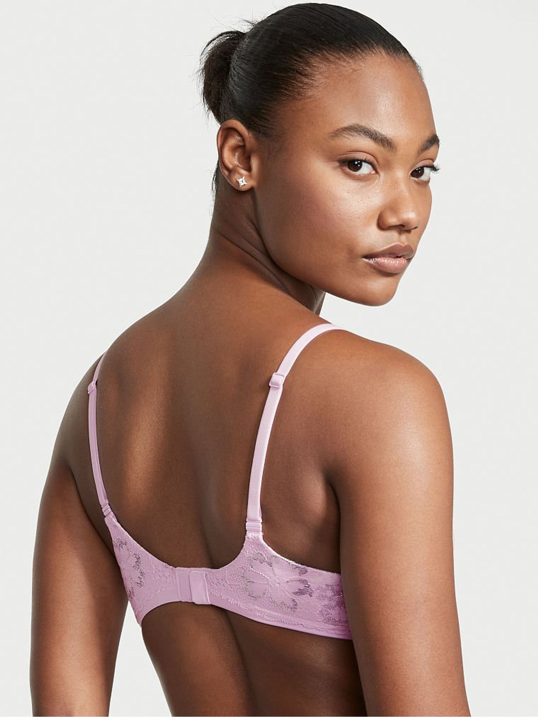 Lusty Lilac Purple Lace Full Cup Push Up Bra - Image 2 of 3