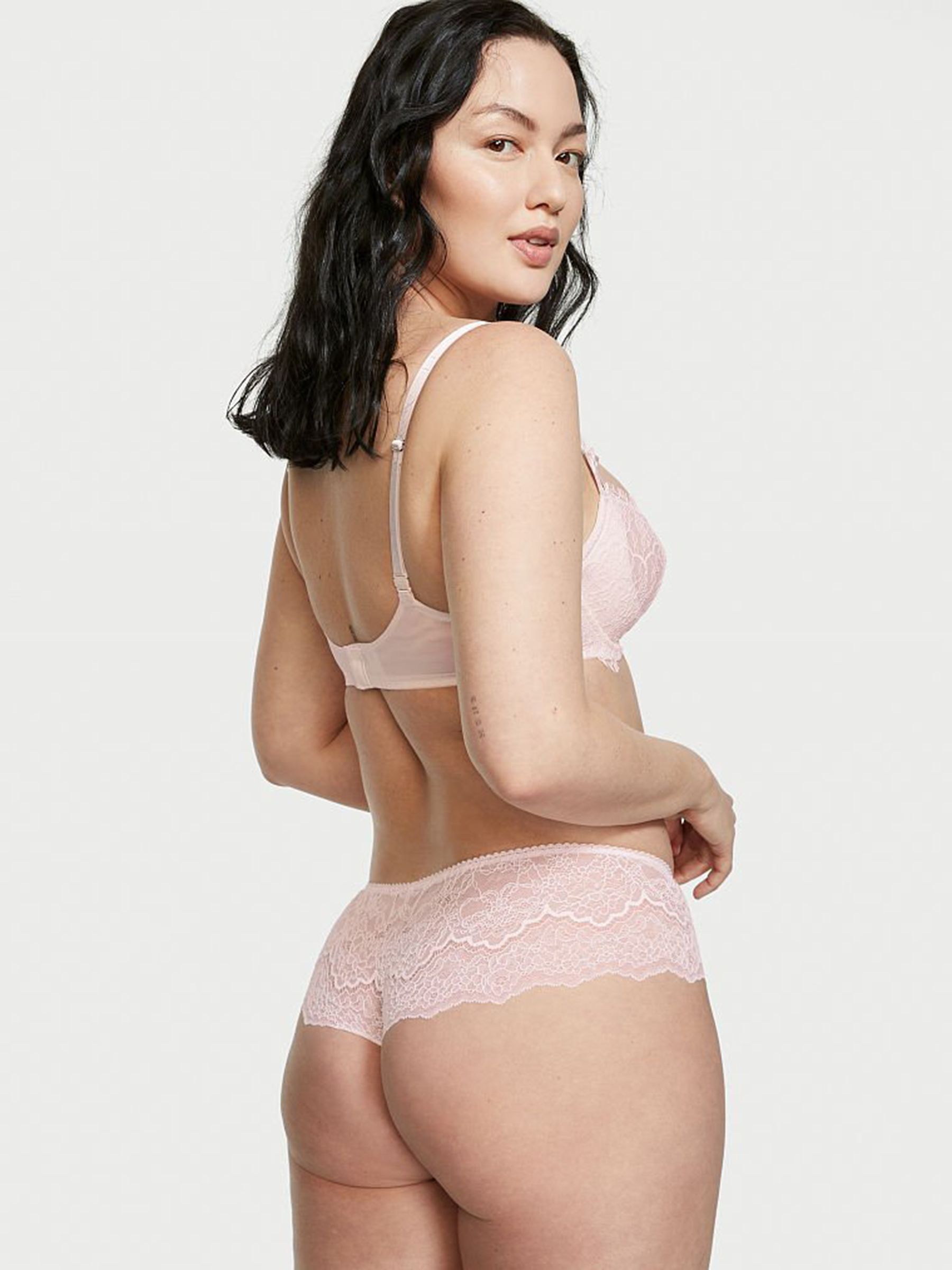 Pink Bahama Floral Lace Hipster Thong Knickers - Image 2 of 3