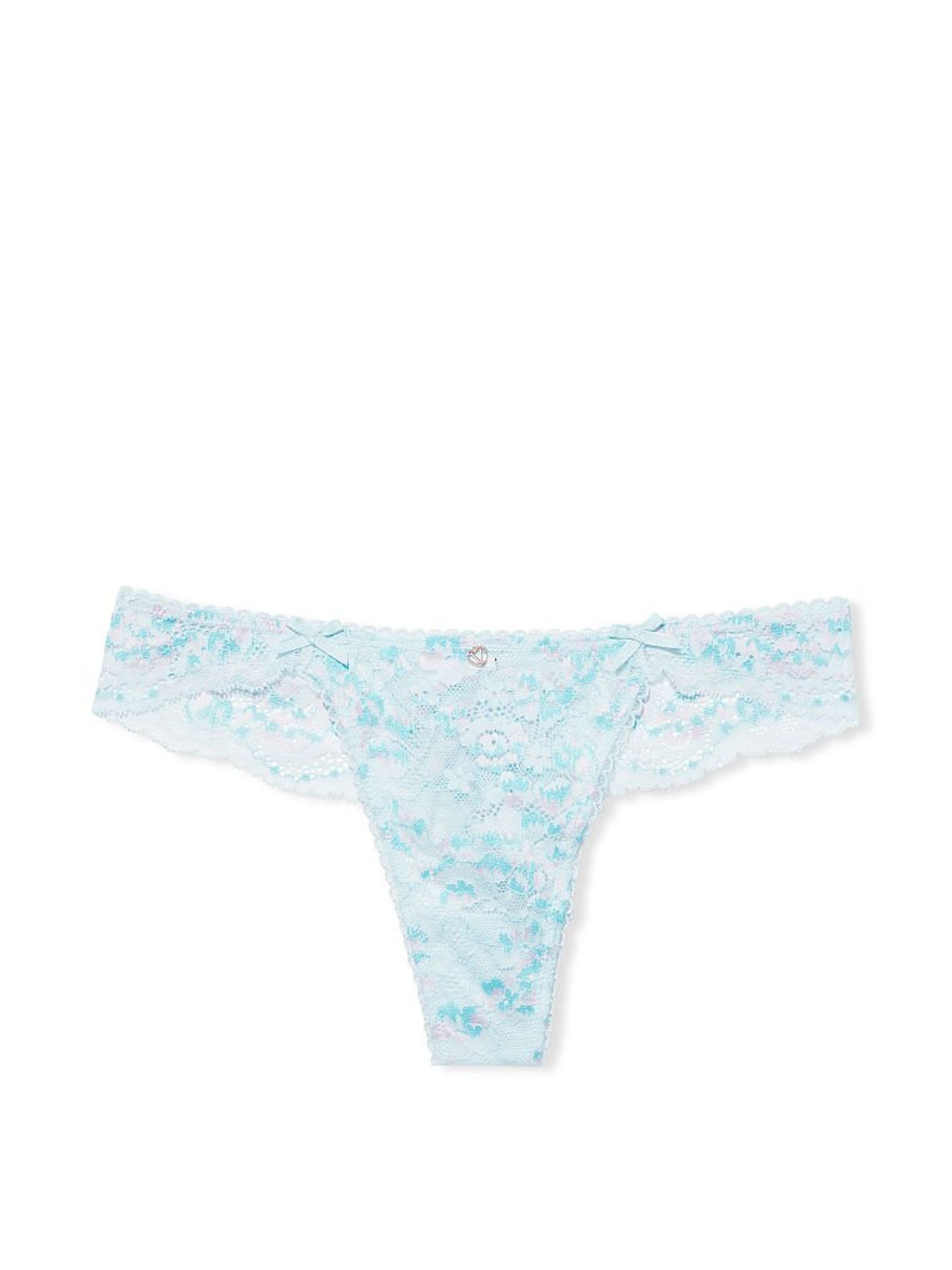 Ballad Blue Ombre Lace Thong Panty - Image 2 of 3