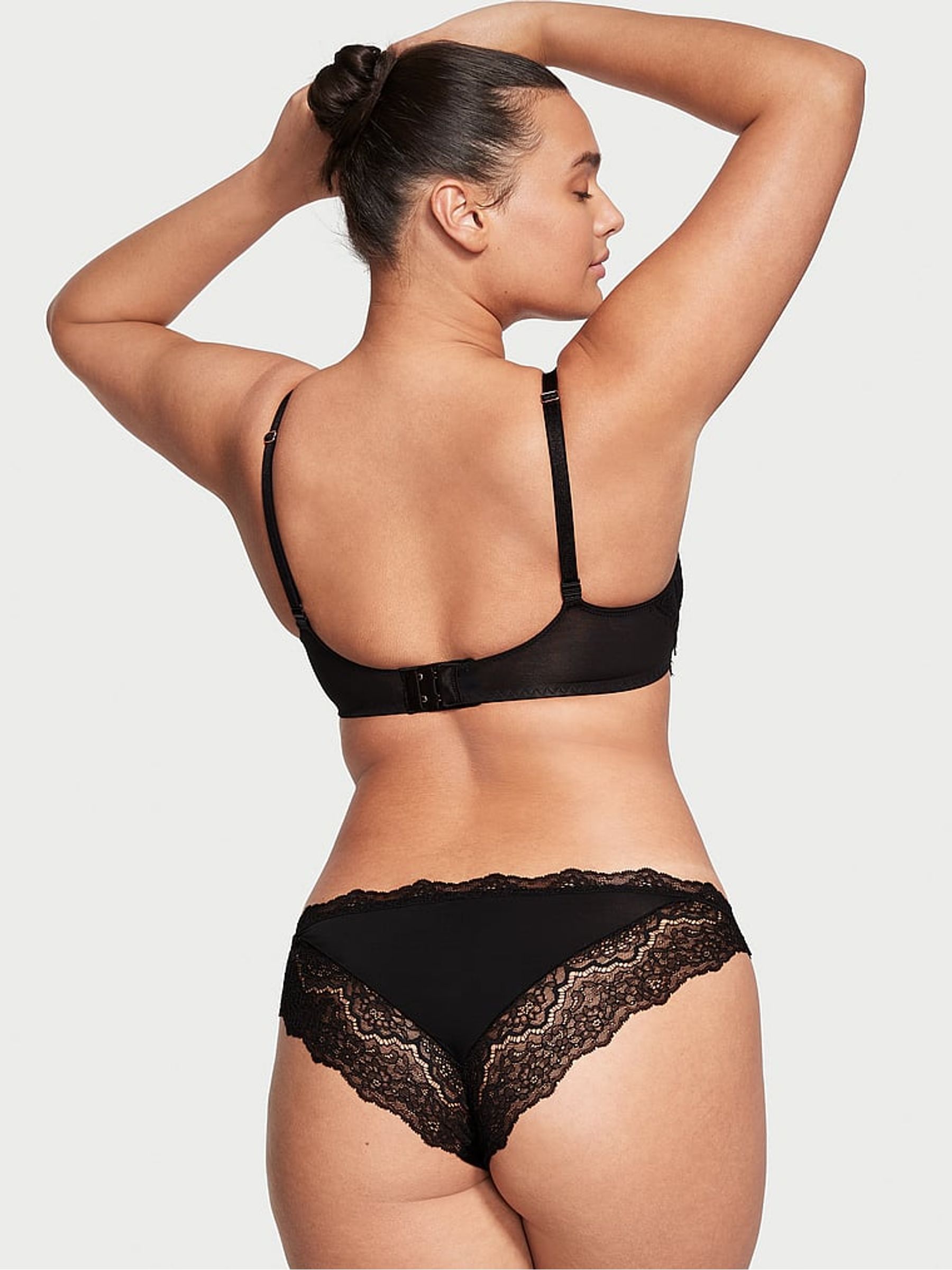 Black Floral LaceTrim Cheekini Panty - Image 2 of 3