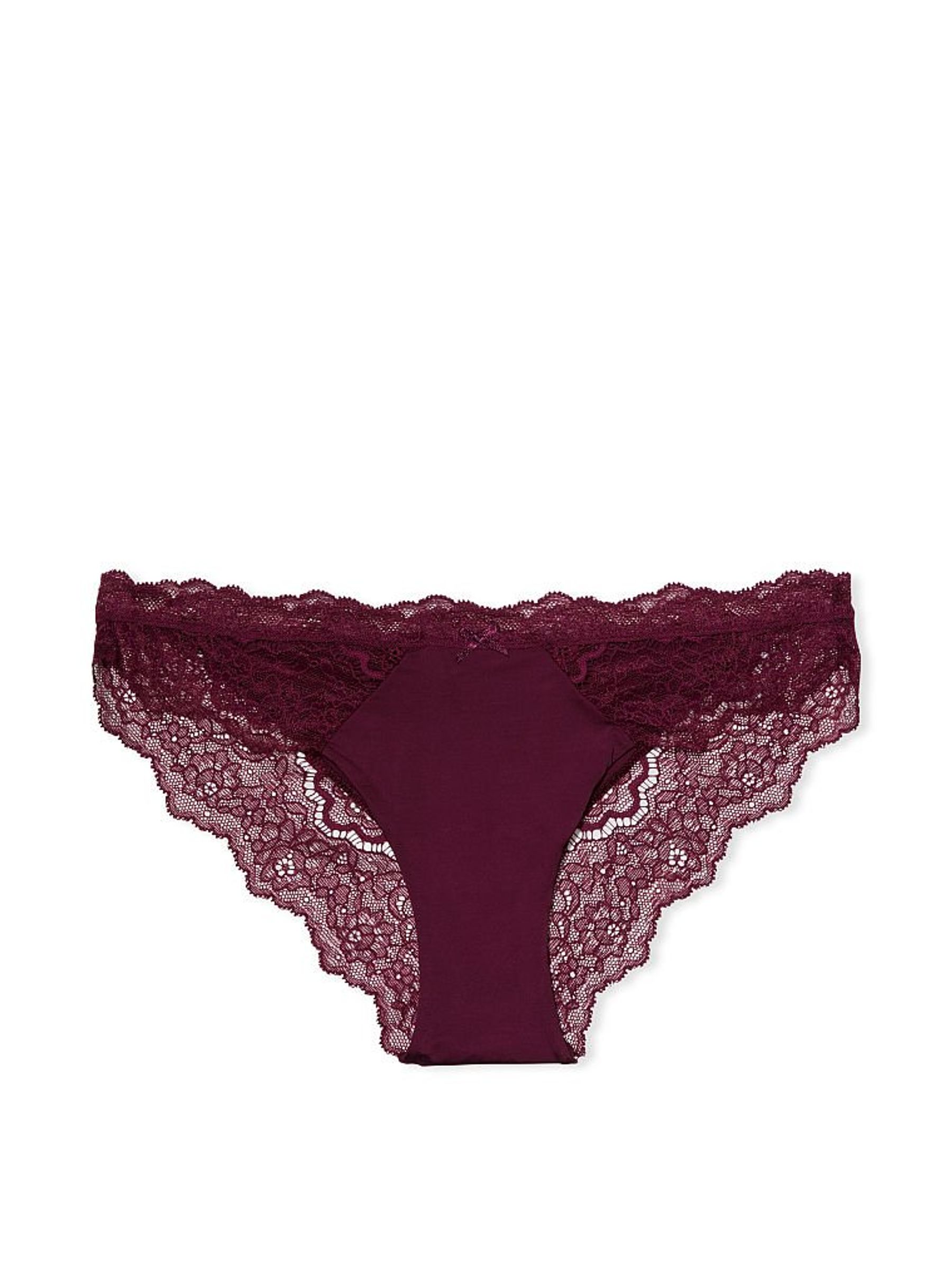 Purple Floral Lace Trim Cheekini Panty - Image 5 of 5