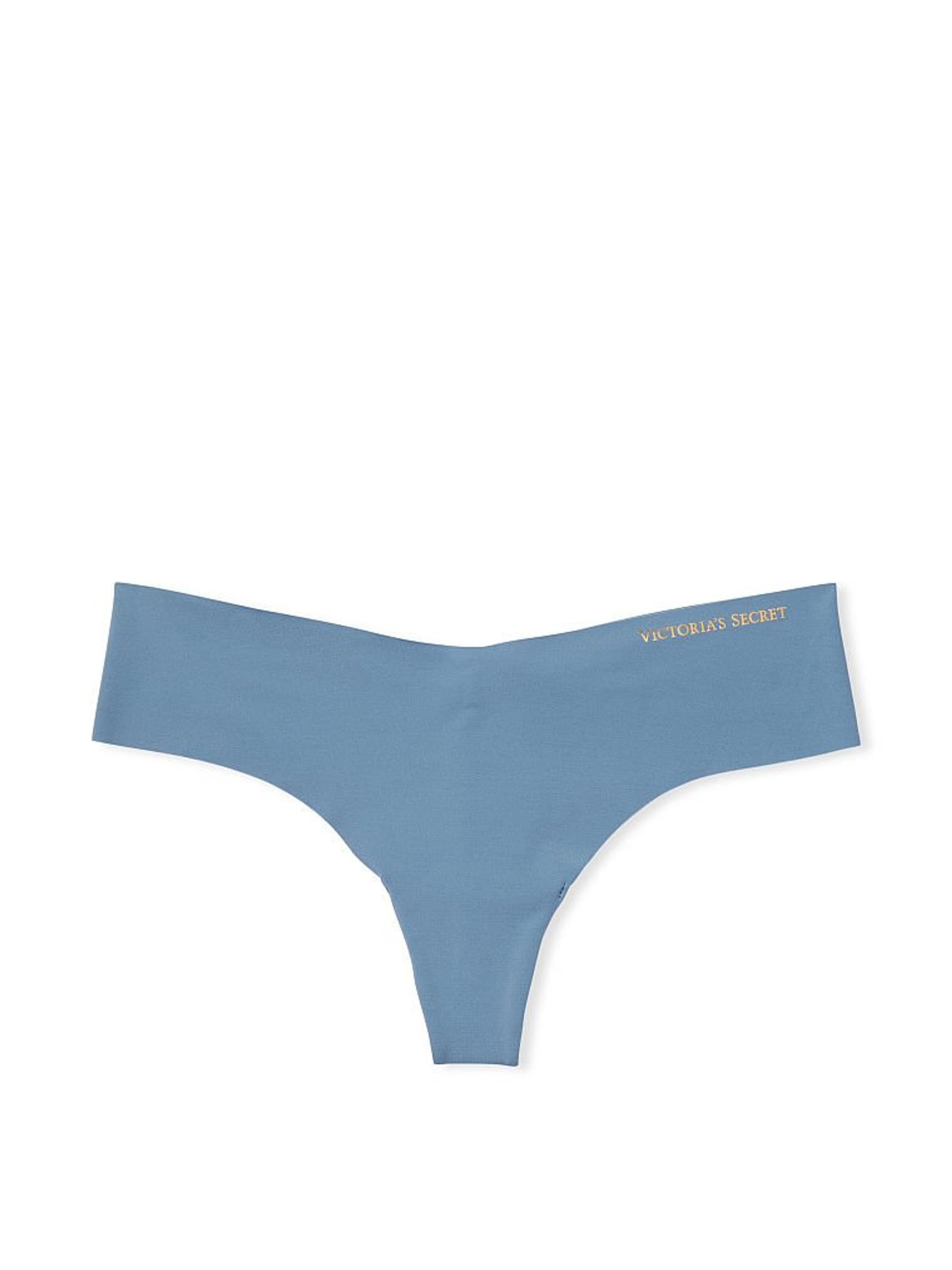 Faded Denim Blue Smooth No Show Thong Knickers - Image 4 of 4