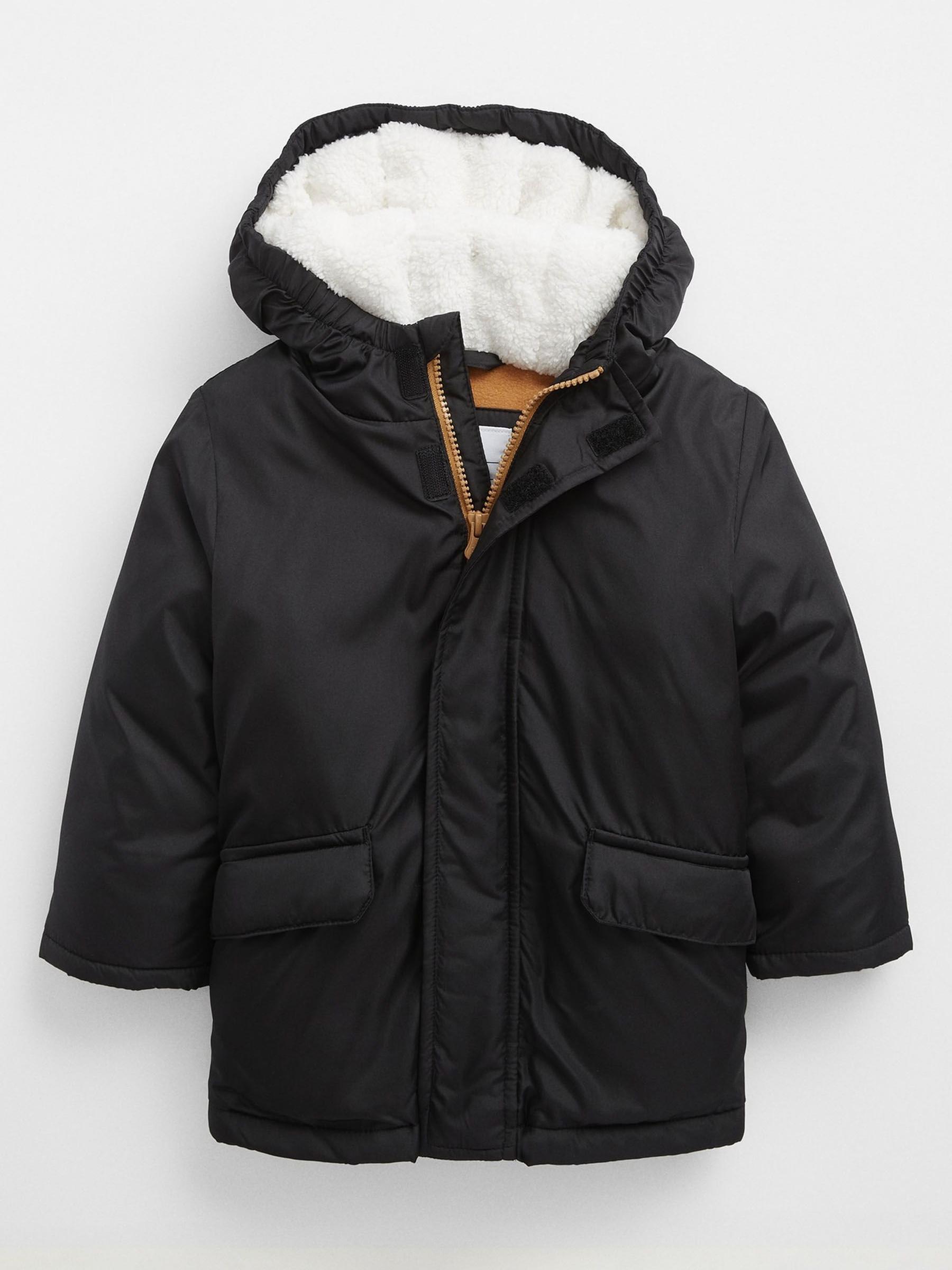 Black Water Resistant Cold Control Quilted Puffer Coat - Image 1 of 2