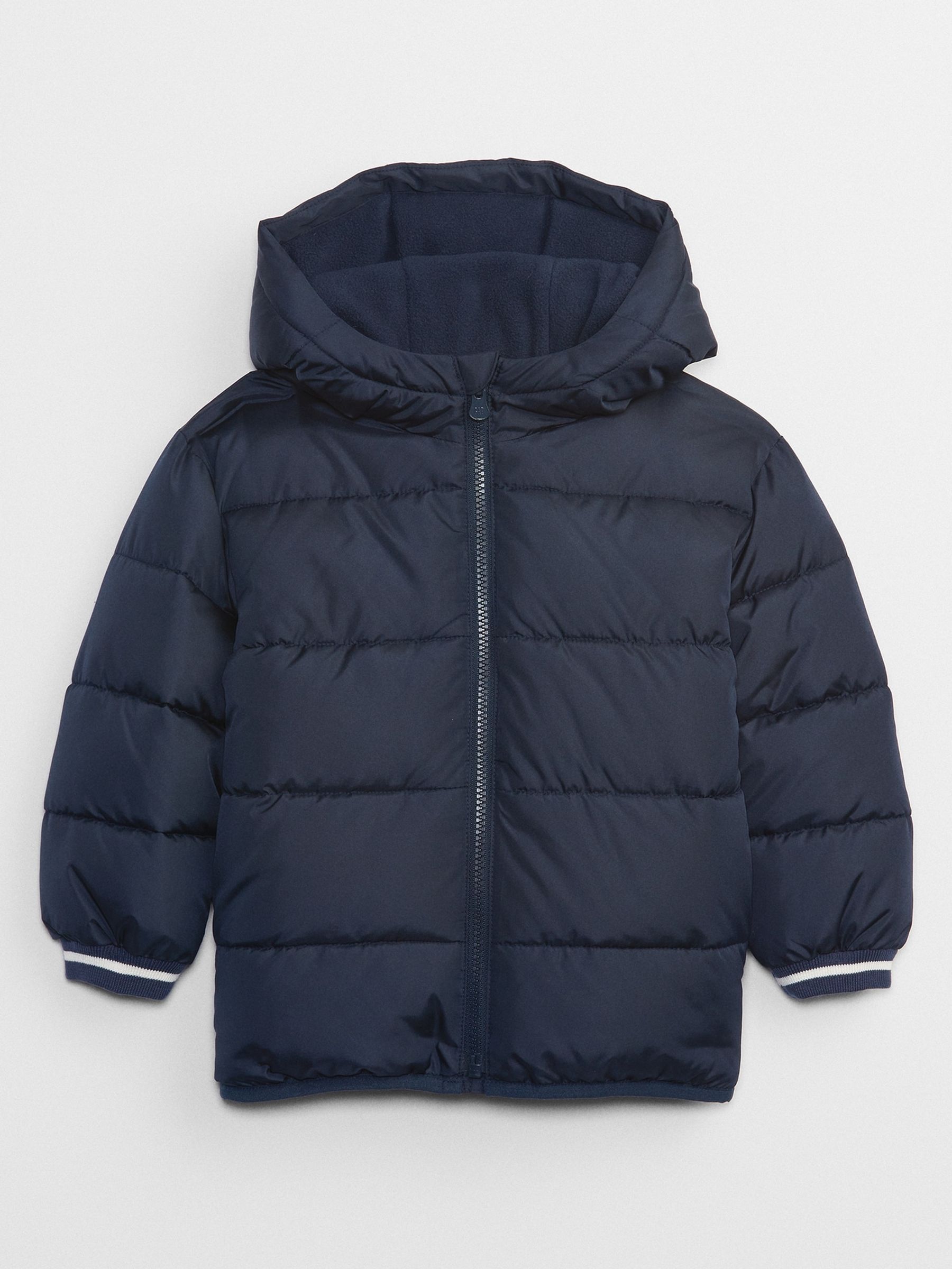 Navy Blue Water Resistant Cold Control Quilted Puffer Jacket (12mths-5yrs) - Image 2 of 2