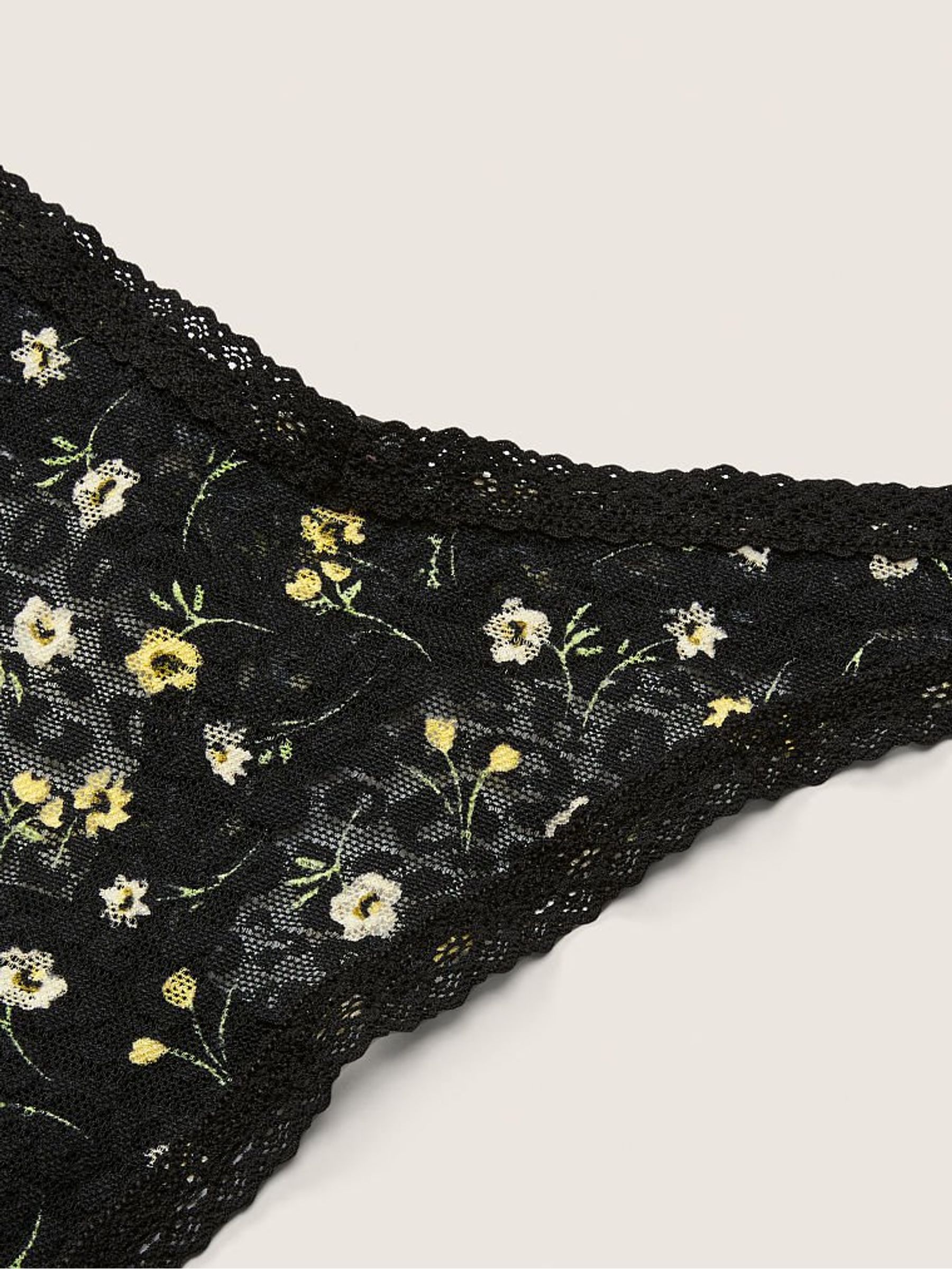 Pure Black Floral Wear Everywhere Lace Knickers - Image 2 of 2