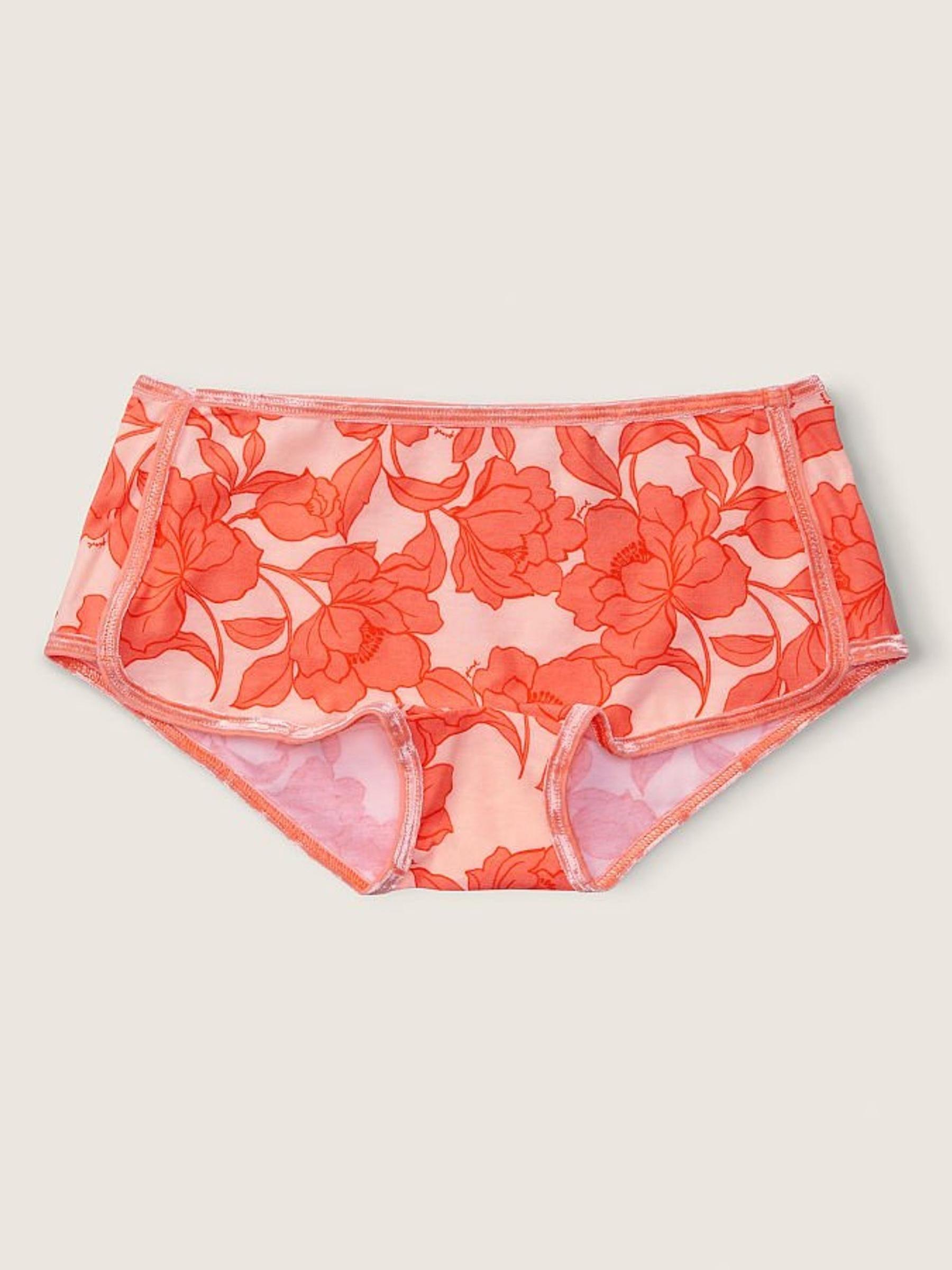 Peach Aura Drawn Floral Velvet Binding Shortie - Image 1 of 2
