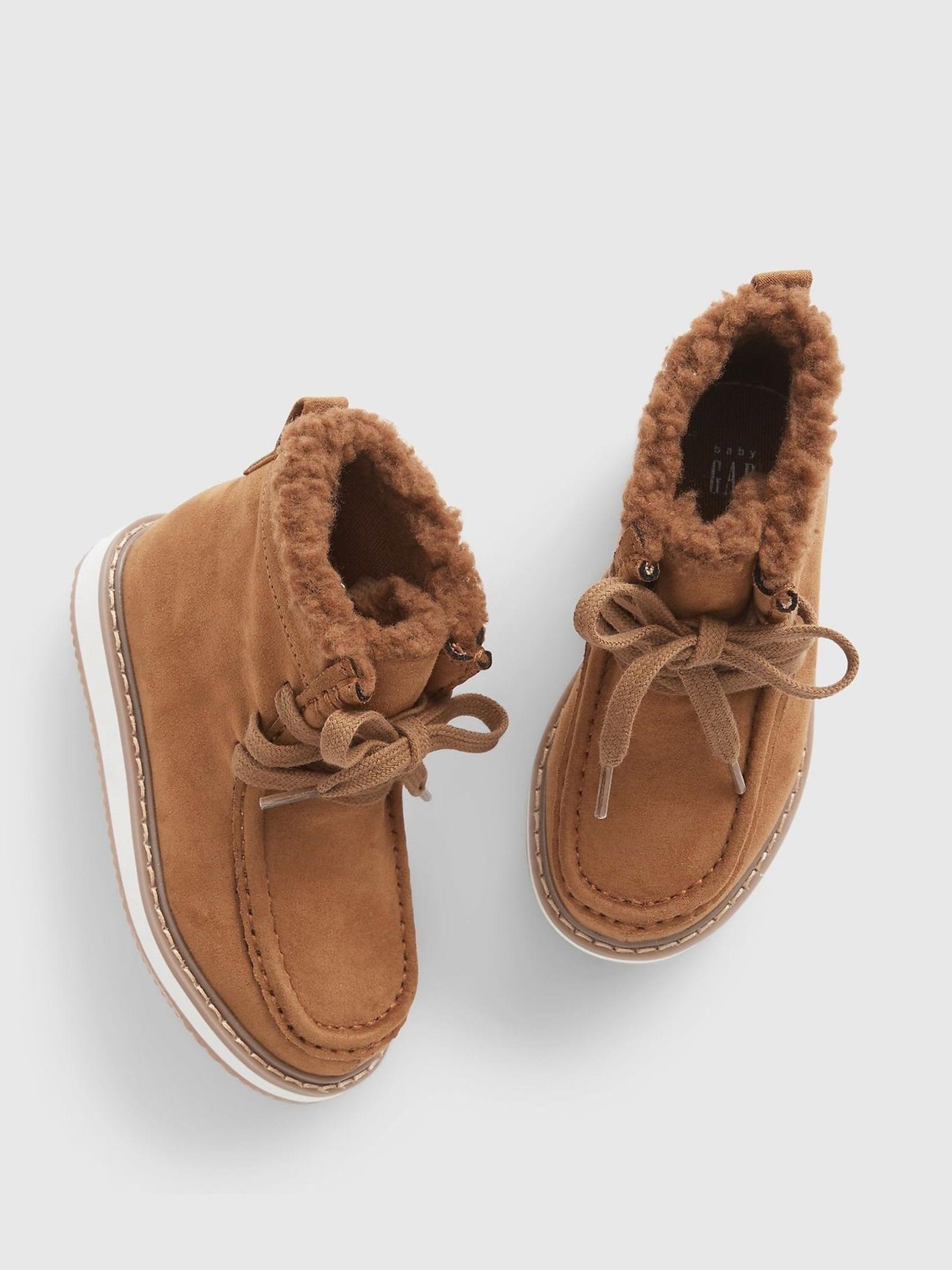 Brown Cosy Tie Boots - Image 1 of 1