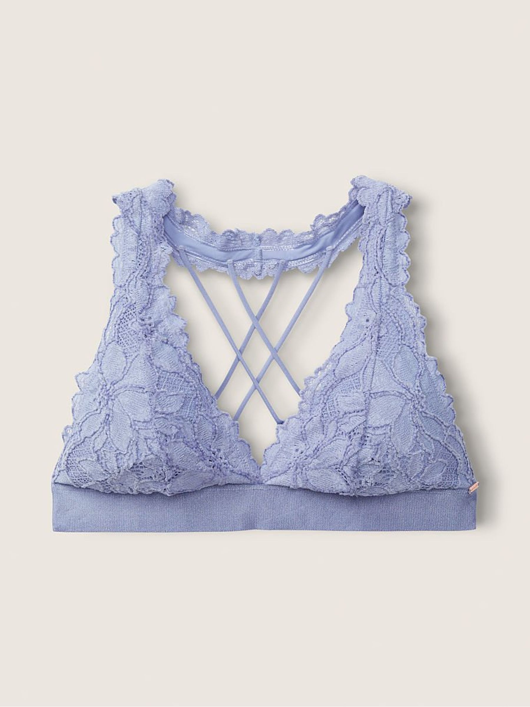 Dusty Periwinkle Lace Strappy Back Halter - Image 1 of 1