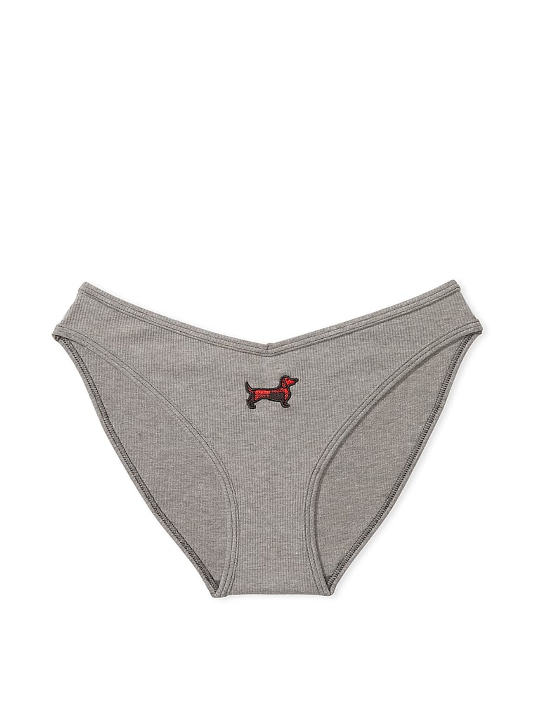 Clay Grey Dog Cotton Bikini Knickers - Image 3 of 3