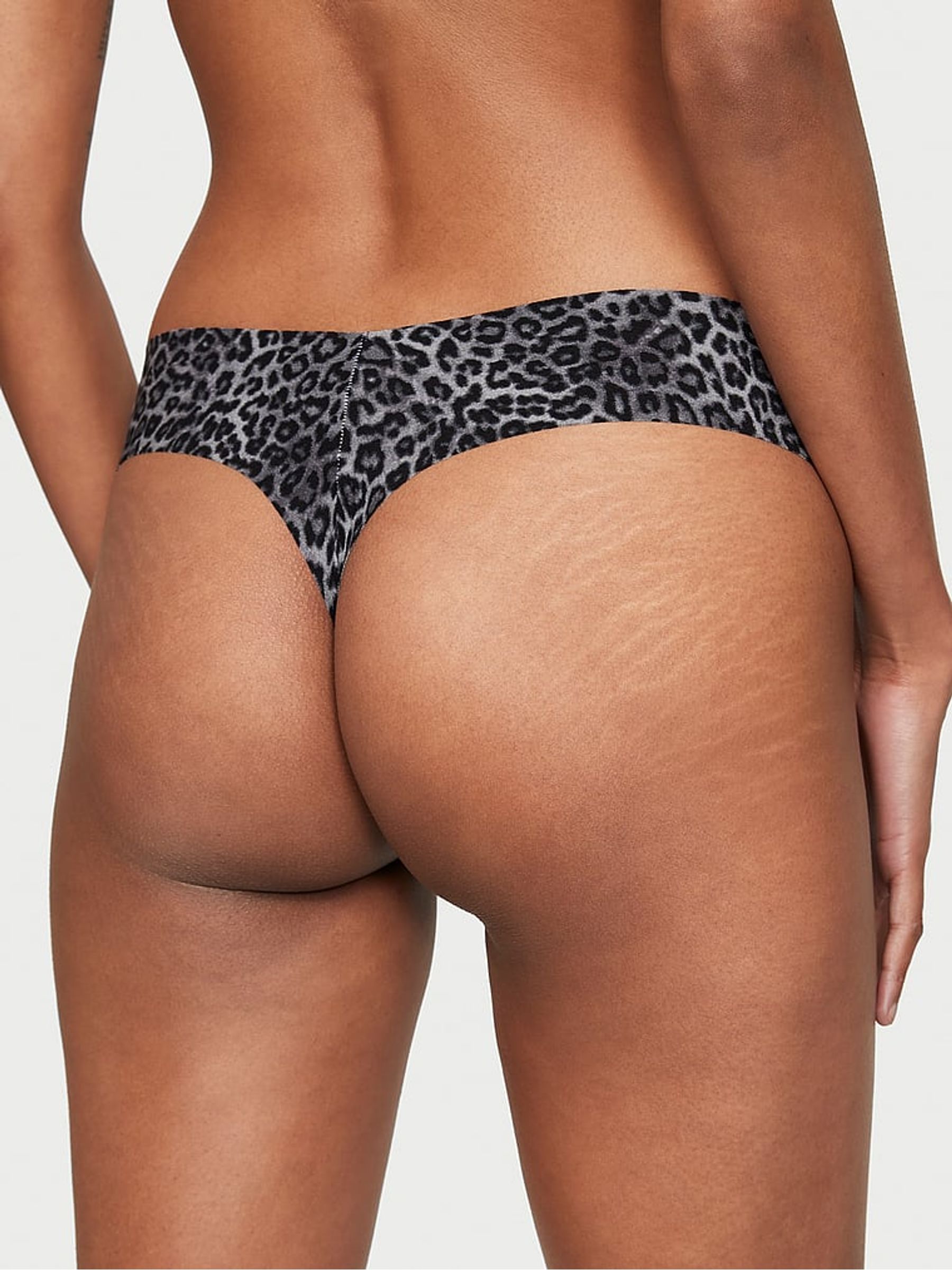 Black Basic Instincts Animal Smooth Thong Knickers - Image 2 of 3