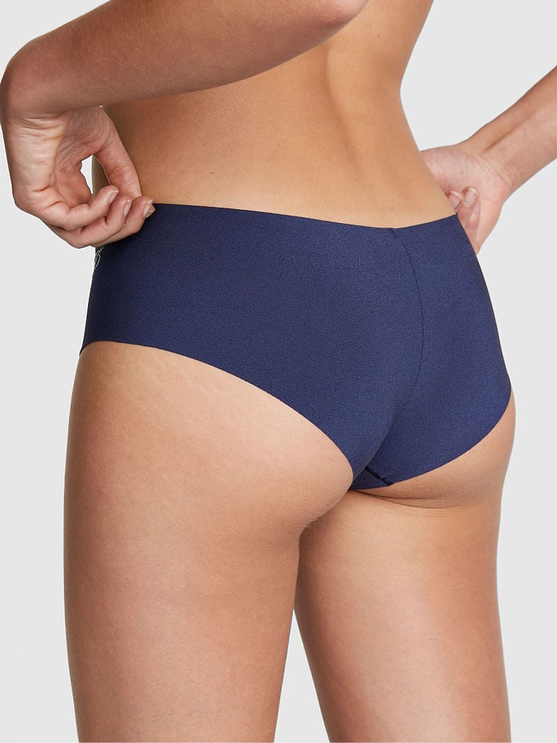 Midnight Navy Blue Script No Show Hipster Knickers - Image 2 of 3