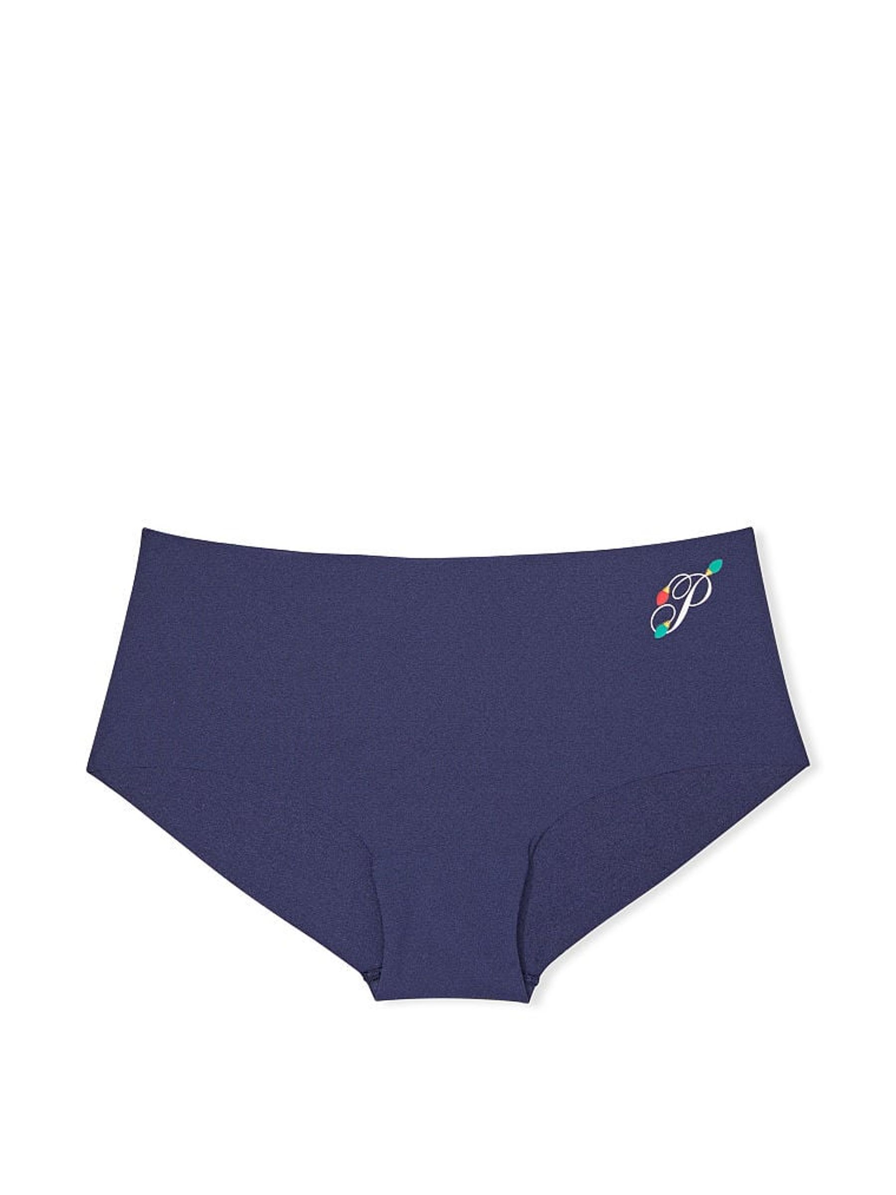 Midnight Navy Blue Script No Show Hipster Knickers - Image 3 of 3