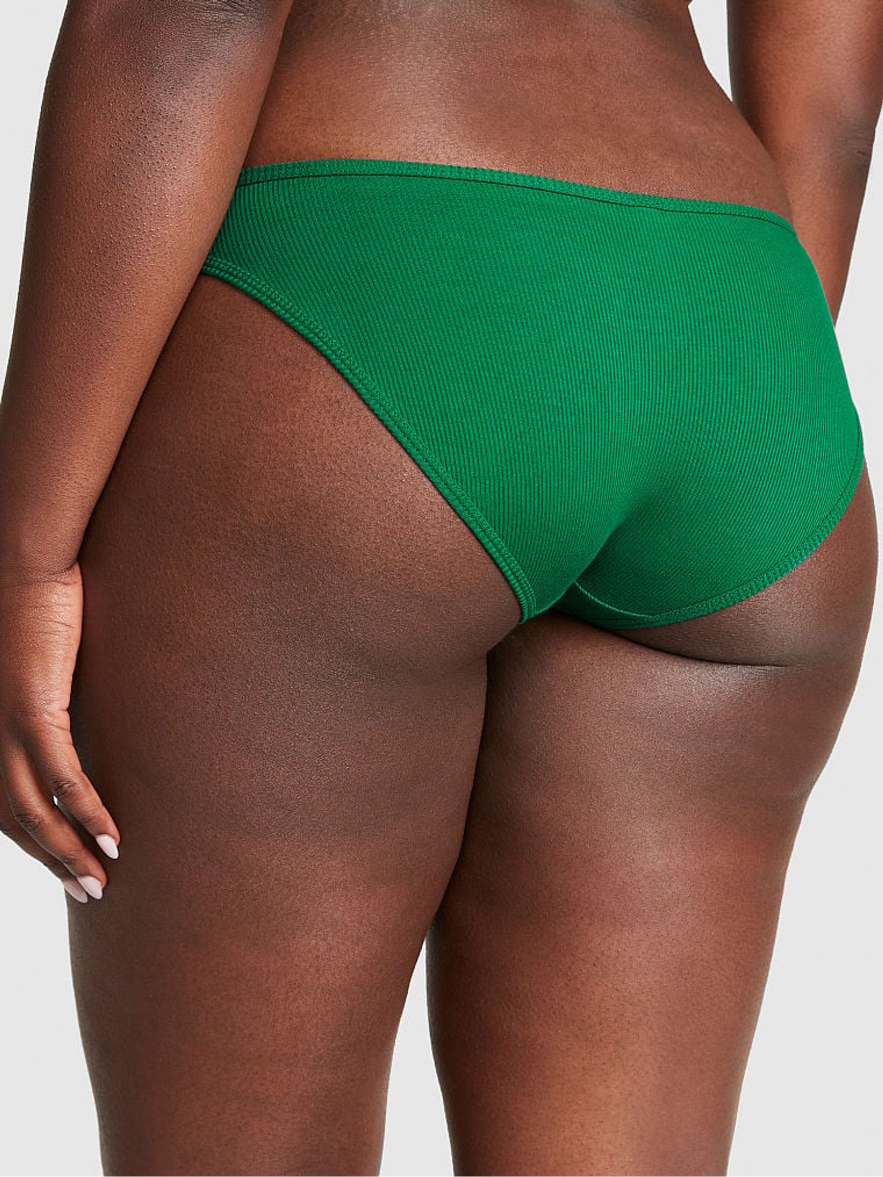 Garnet Green Holiday Lights Crest Cotton Bikini Knickers - Image 2 of 3