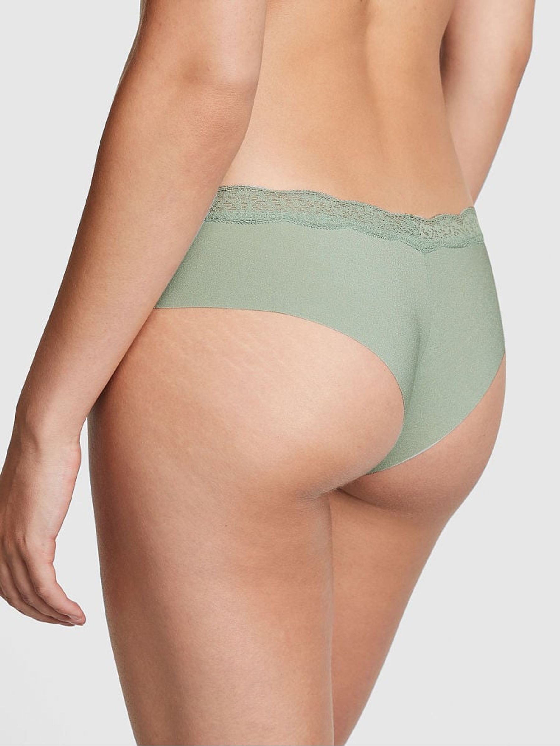 Iceberg Green Cheeky Lace Trim No Show Knickers - Image 2 of 3