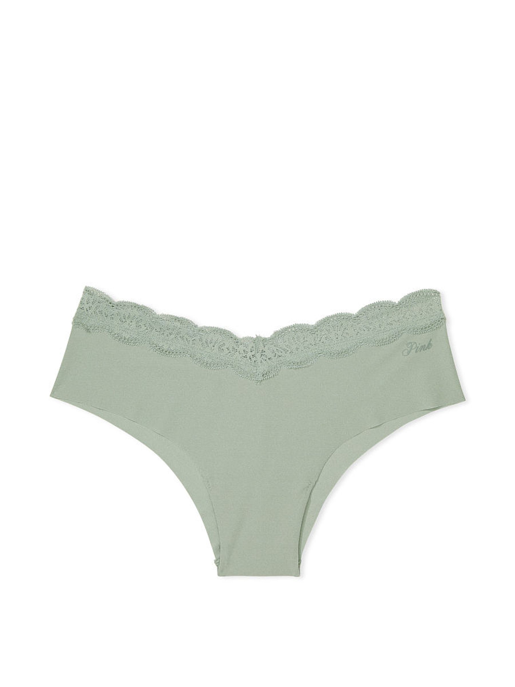 Iceberg Green Cheeky Lace Trim No Show Knickers - Image 3 of 3