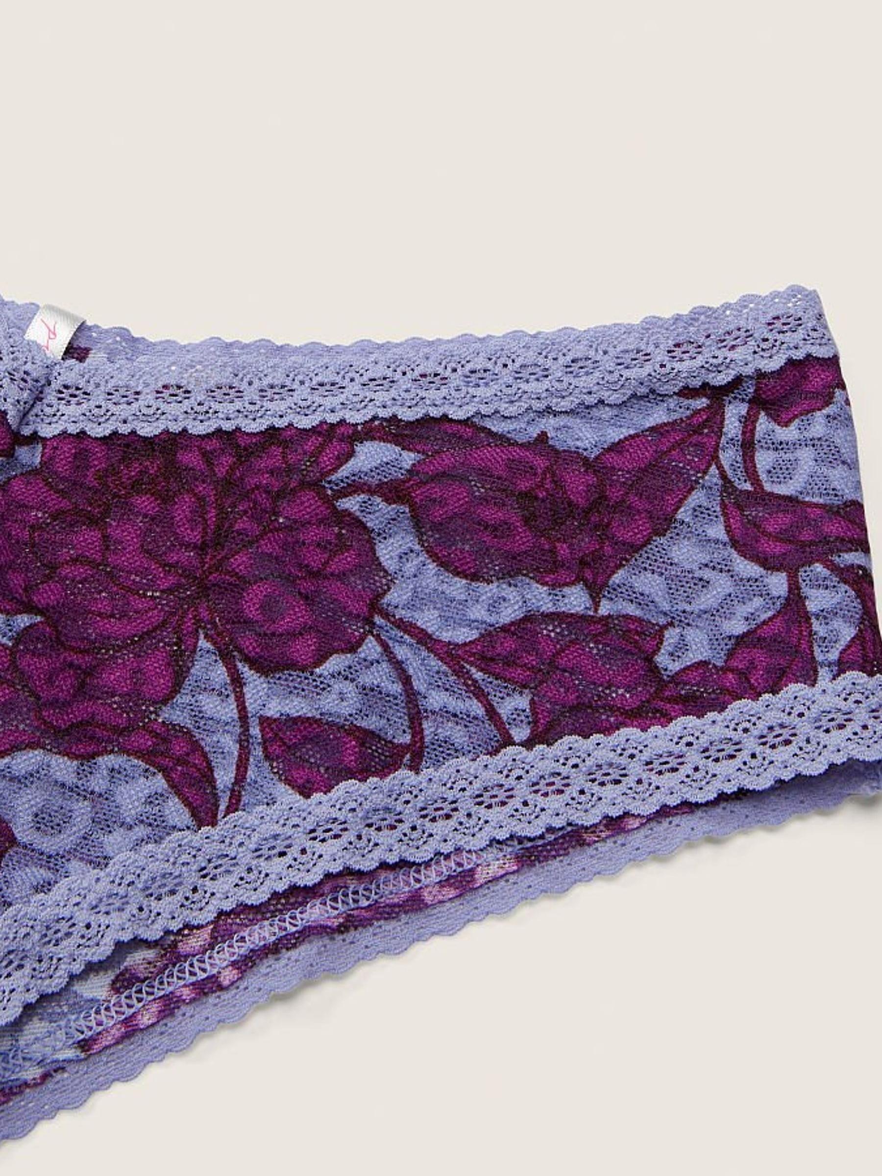 Dusty Periwinkle Floral Wear Everywhere Lace Cheekster Knickers - Image 2 of 2