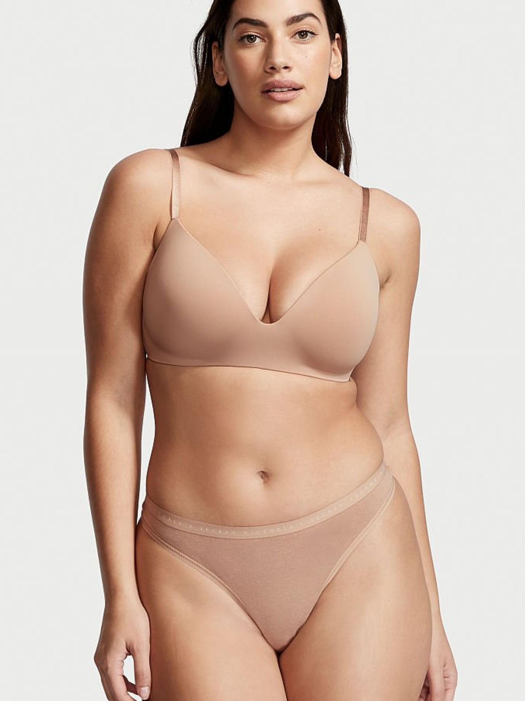 Sweet Praline Nude Cotton Thong Knickers - Image 1 of 3