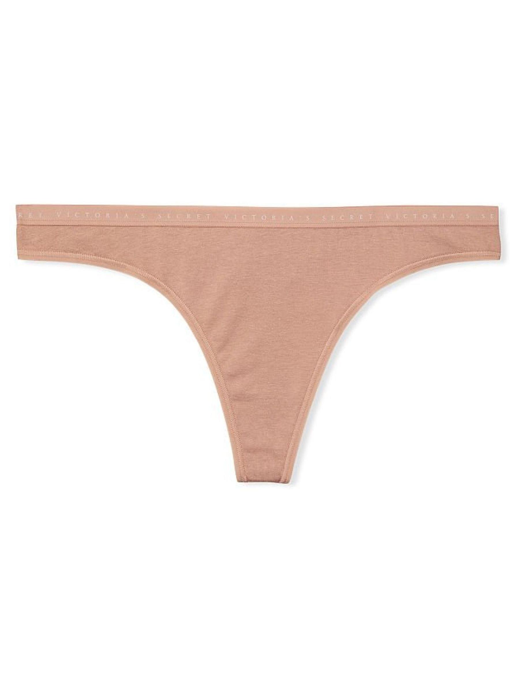 Sweet Praline Nude Cotton Thong Knickers - Image 3 of 3
