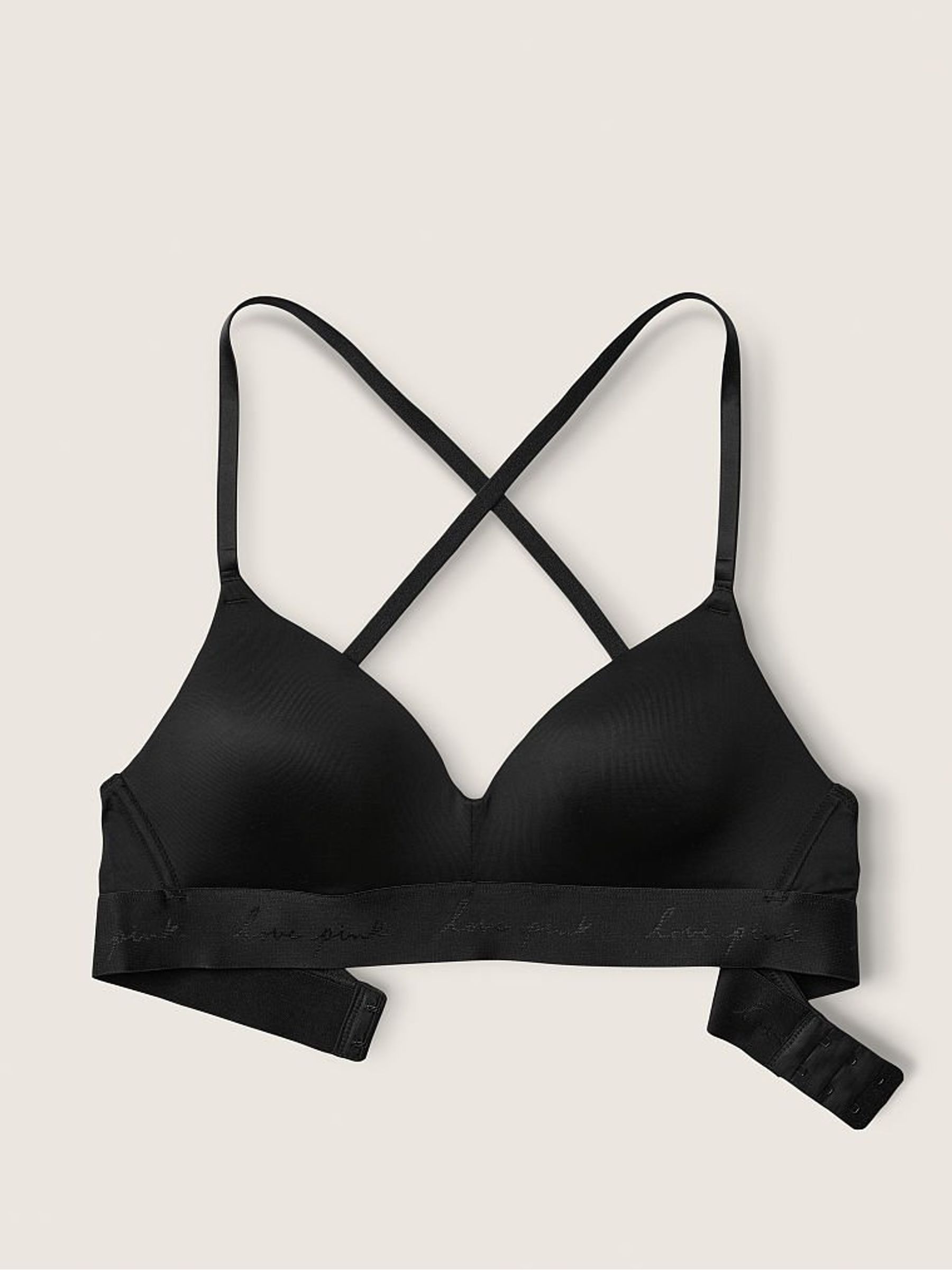 Pure Black Smooth Lightly Lined Non Wired T-Shirt Bra - Image 2 of 3
