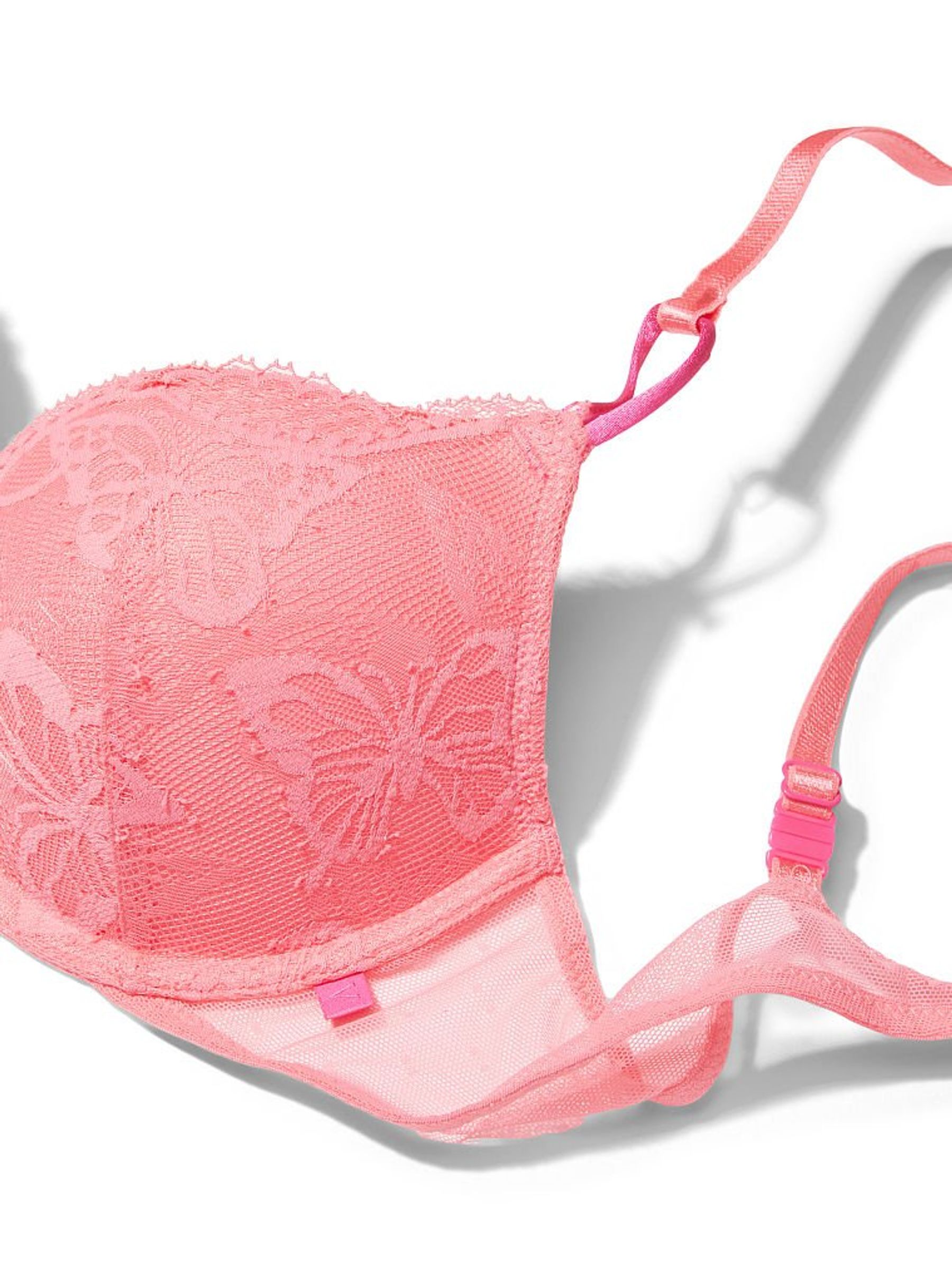 Cocktail Pink Lace Push Up T-Shirt Bra - Image 4 of 4