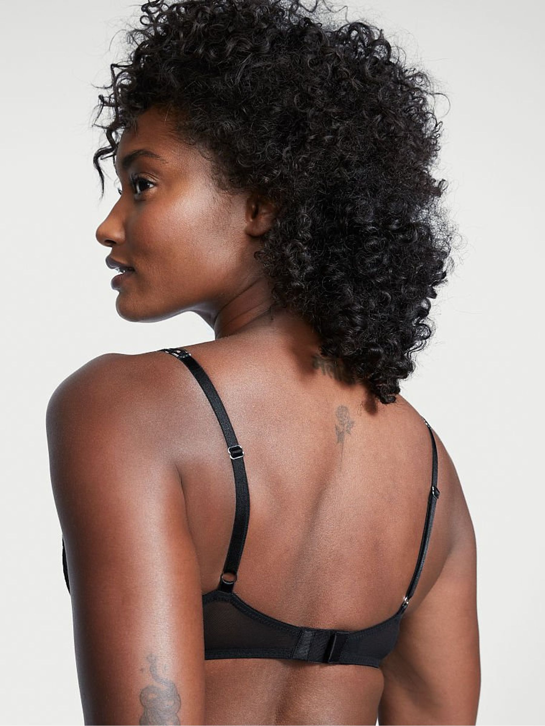 Black Lace Unlined Balcony Bra - Image 2 of 2