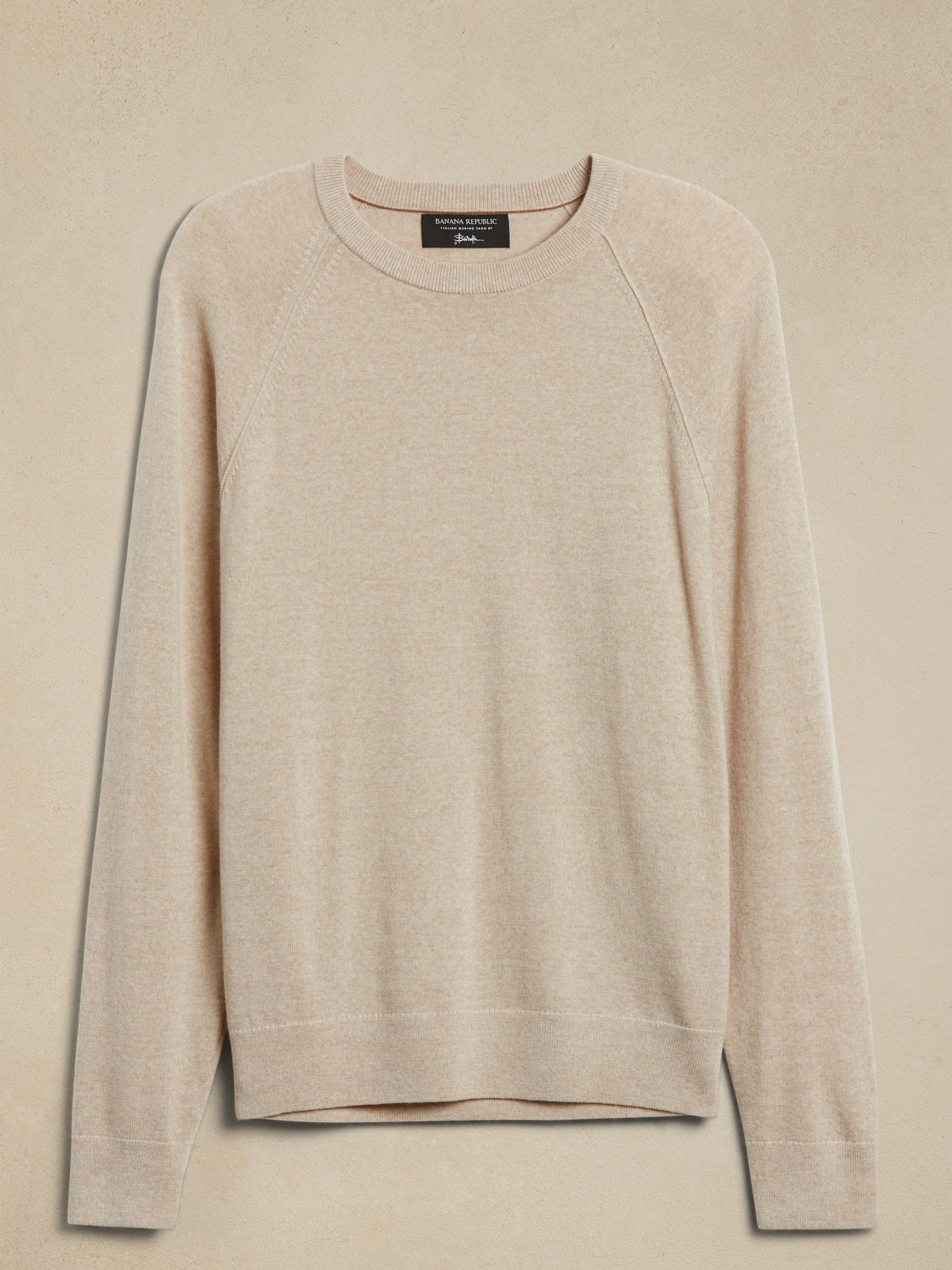 Banana Republic Cream Franco Italian Merino Crew Neck Jumper - Image 2 of 2