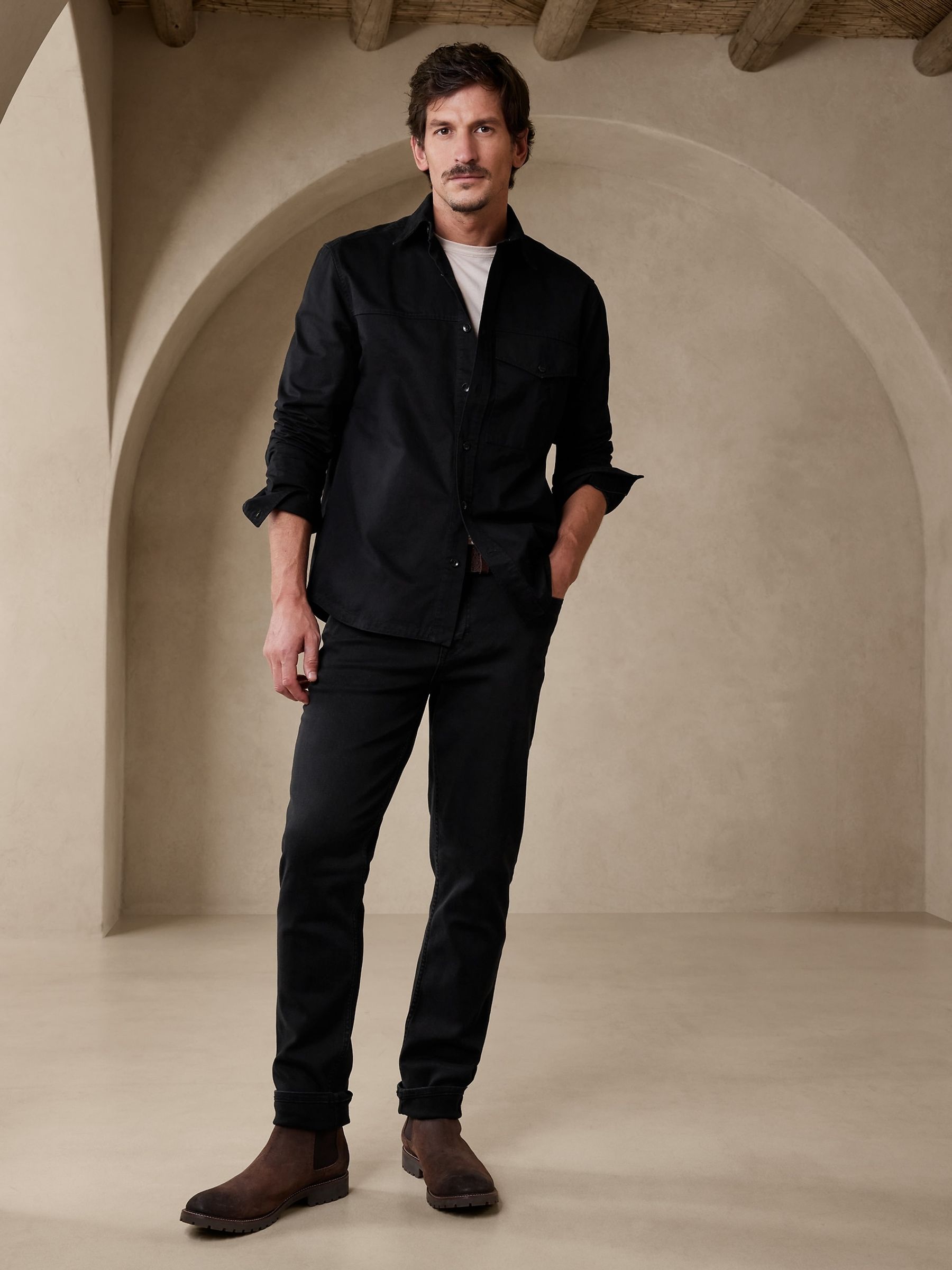Banana Republic Black Modern Expedition Shirt - Image 1 of 2