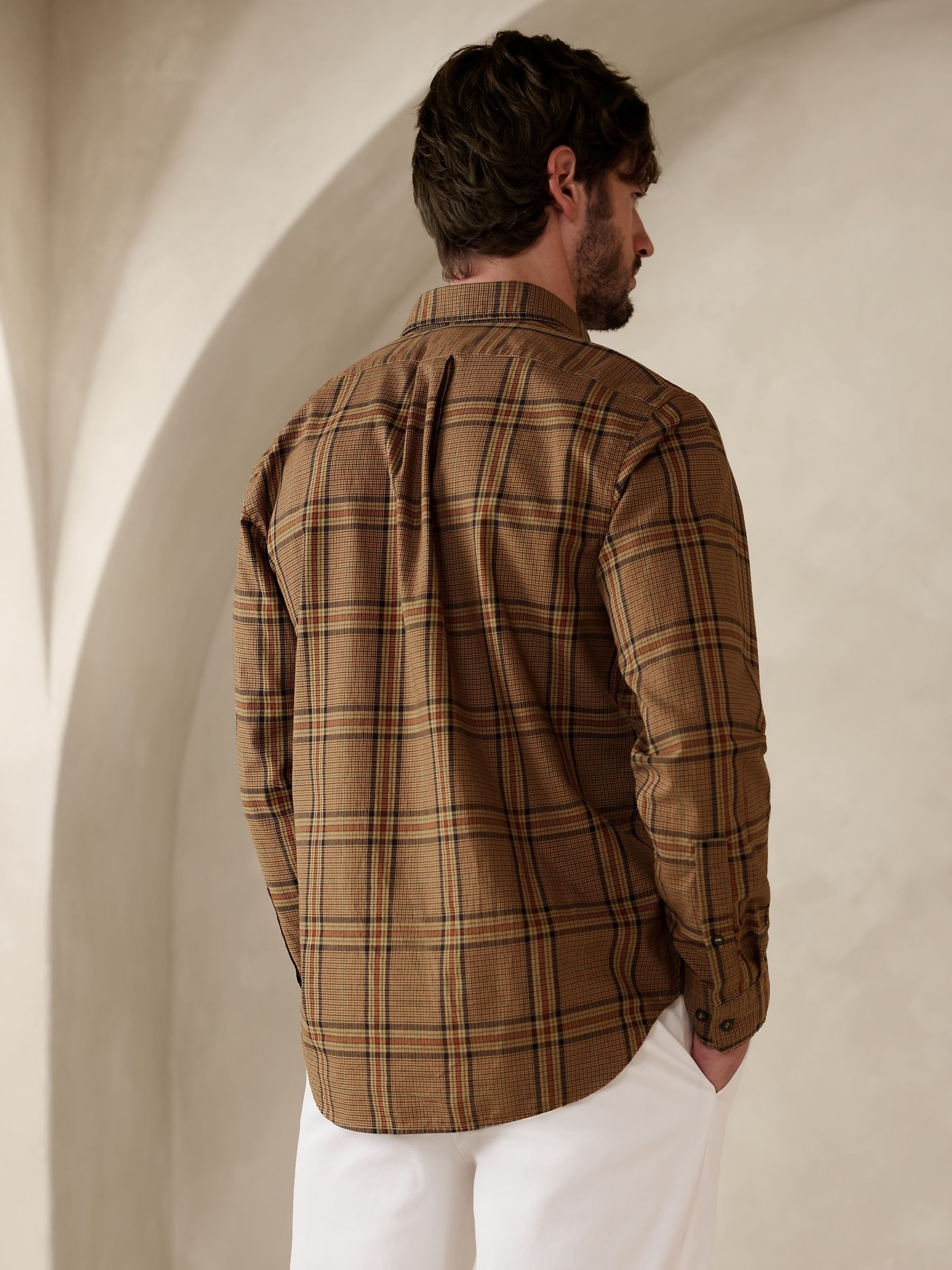 Banana Republic Brown Enzo Twill Shirt - Image 2 of 4