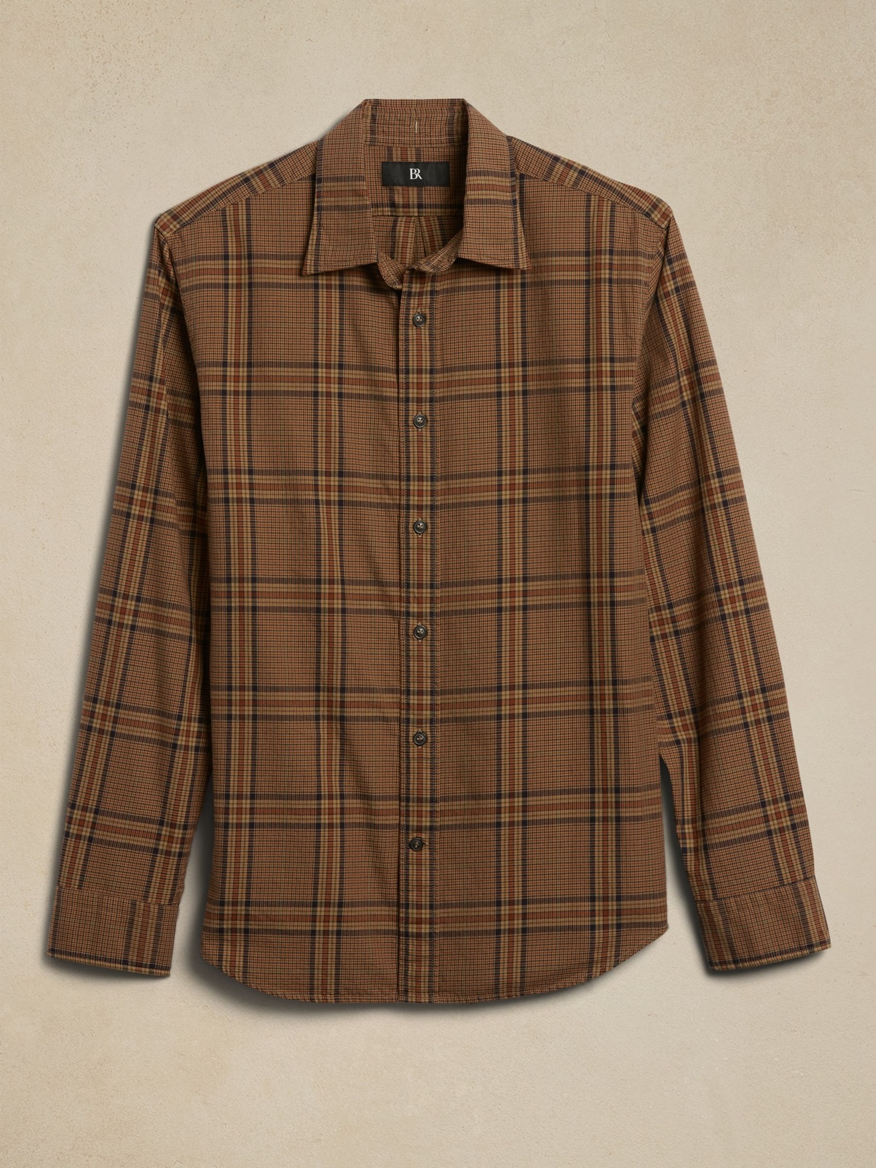 Banana Republic Brown Enzo Twill Shirt - Image 4 of 4