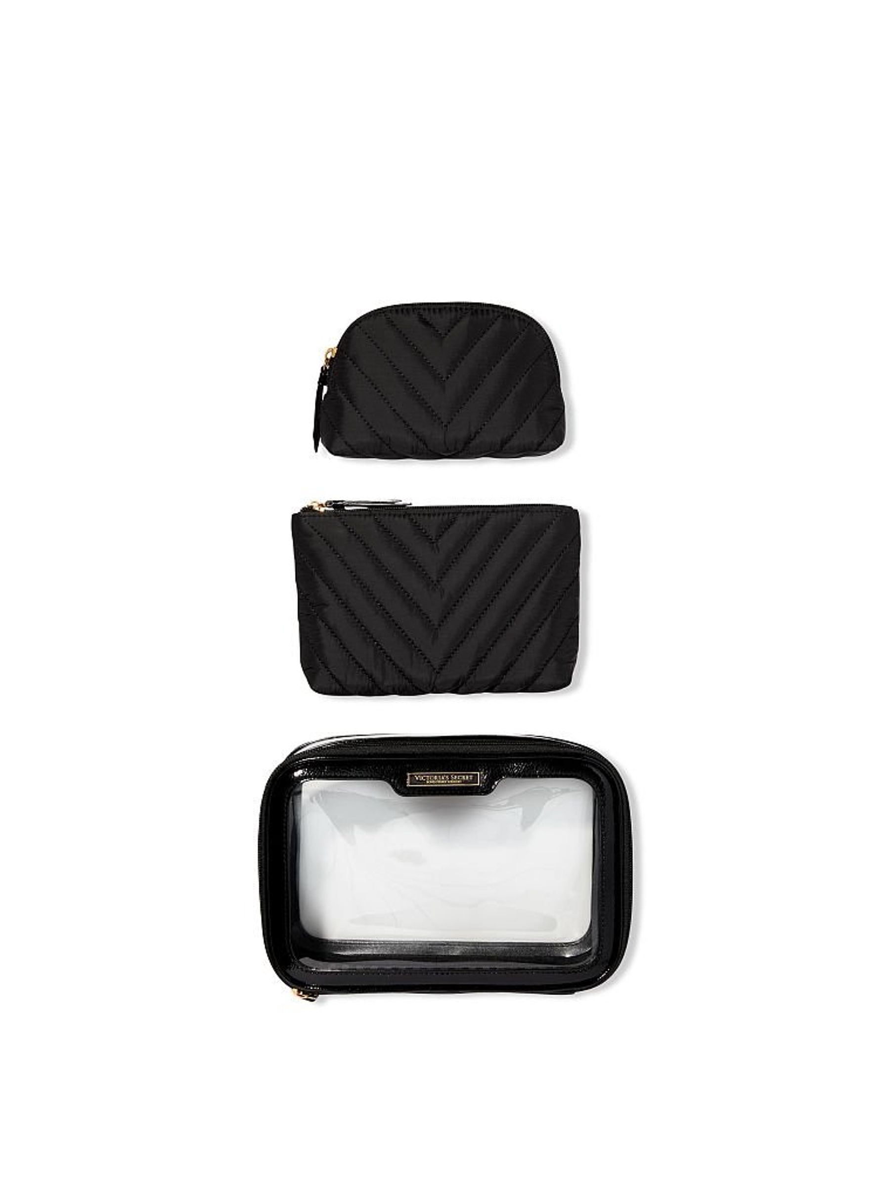 Black Travel Trio Makeup Bag - Image 1 of 5