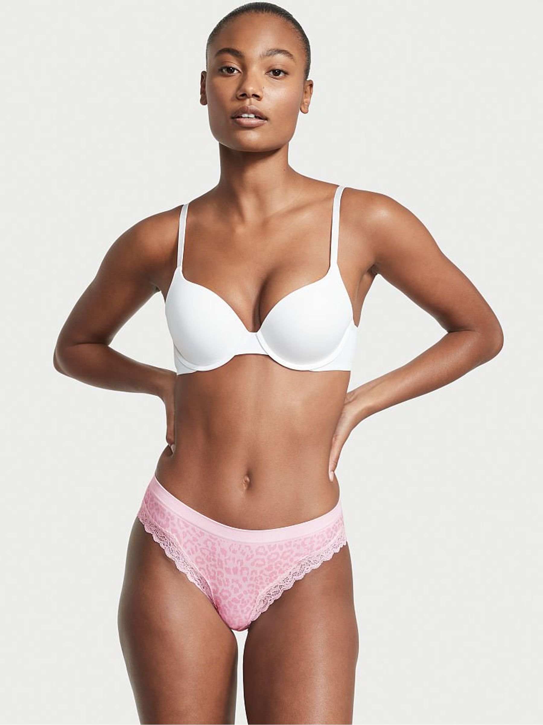 Pink Leopard Seamless Bikini Knickers - Image 1 of 3
