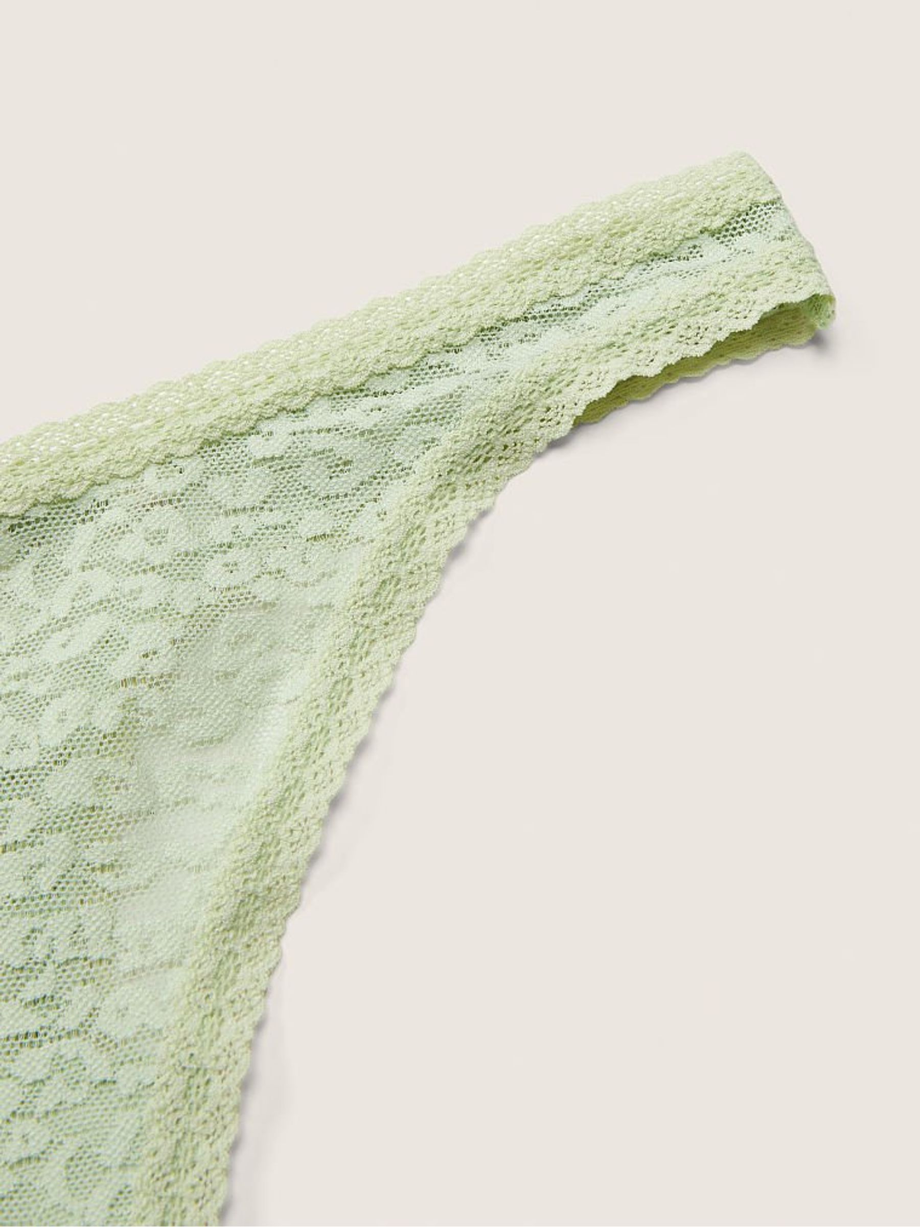 Celadon Green Wear Everywhere Lace Thong - Image 2 of 2 Celadon Green Wear Everywhere Lace Thong - Image 2 of 2